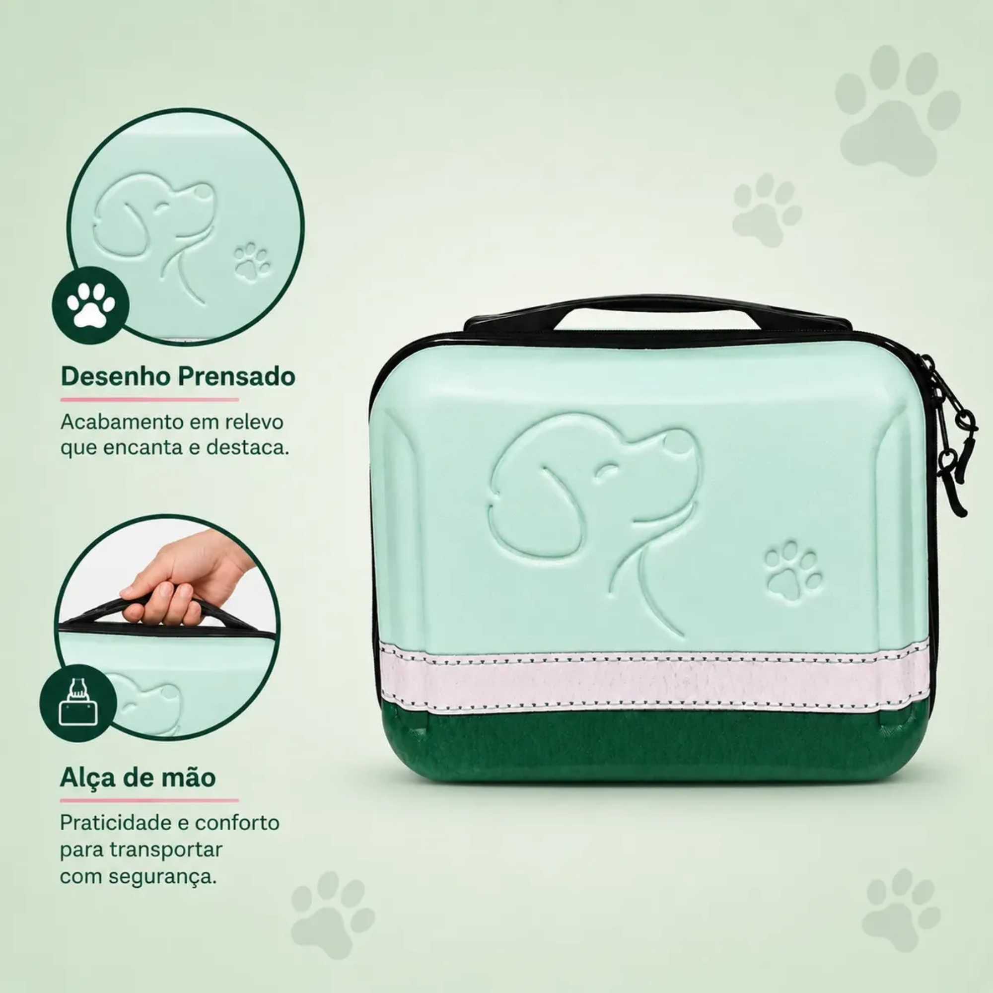 Frasqueira de Viagem com Alça de Mão Dog cor Verde Diplomata - 4501F26