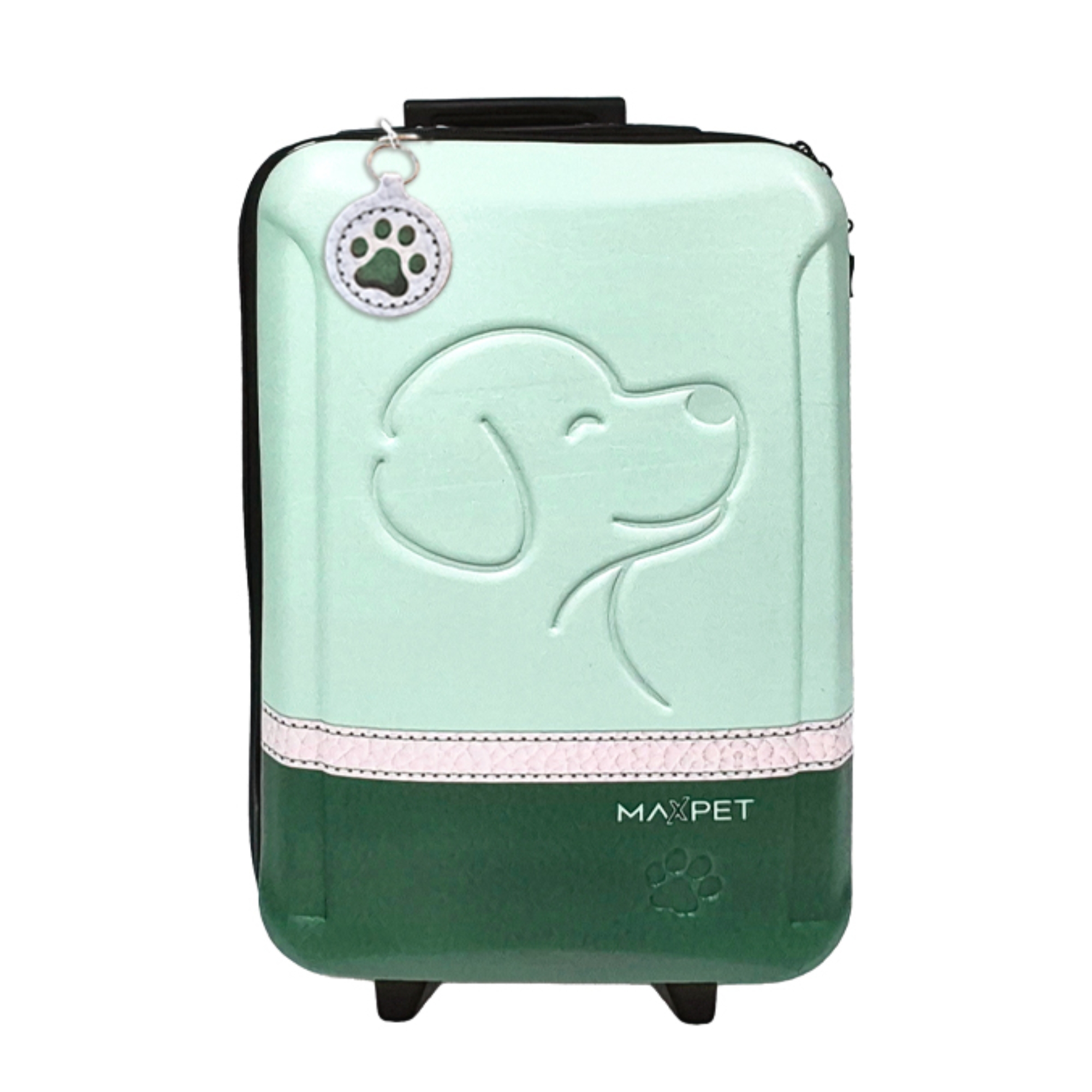 Mala de Bordo Casual com Rodas Triplas Dog cor Verde Diplomata - 4501M26