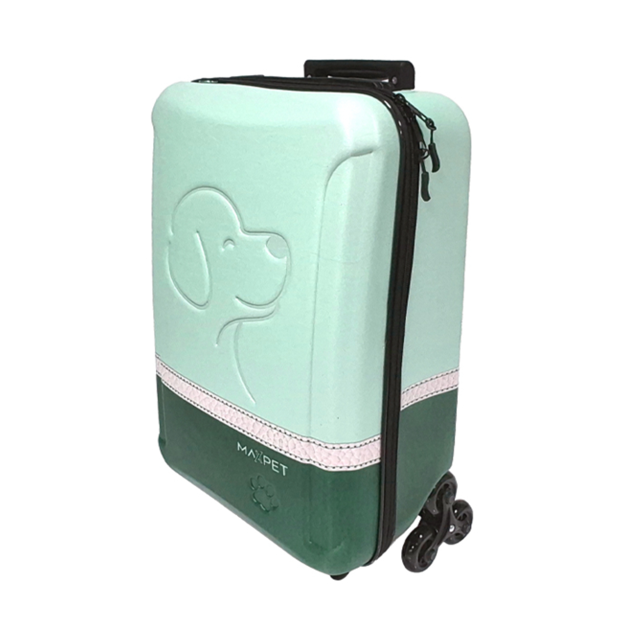 Mala de Bordo Casual com Rodas Triplas Dog cor Verde Diplomata - 4501M26
