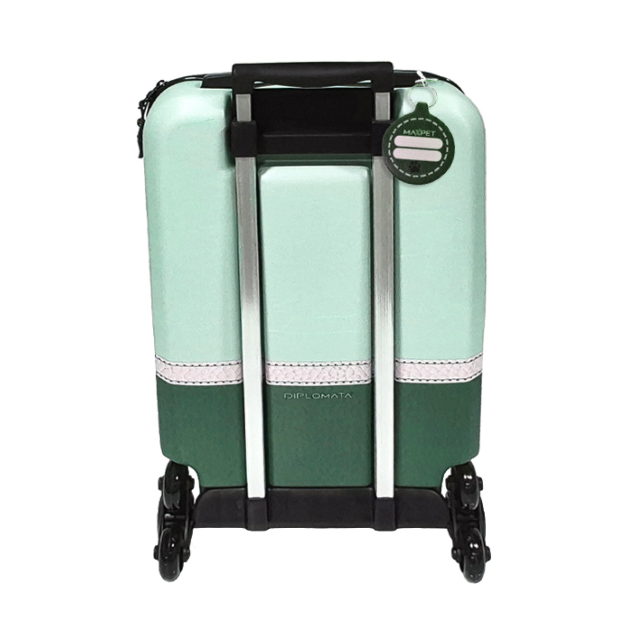Mala de Bordo Casual com Rodas Triplas Dog cor Verde Diplomata - 4501M26
