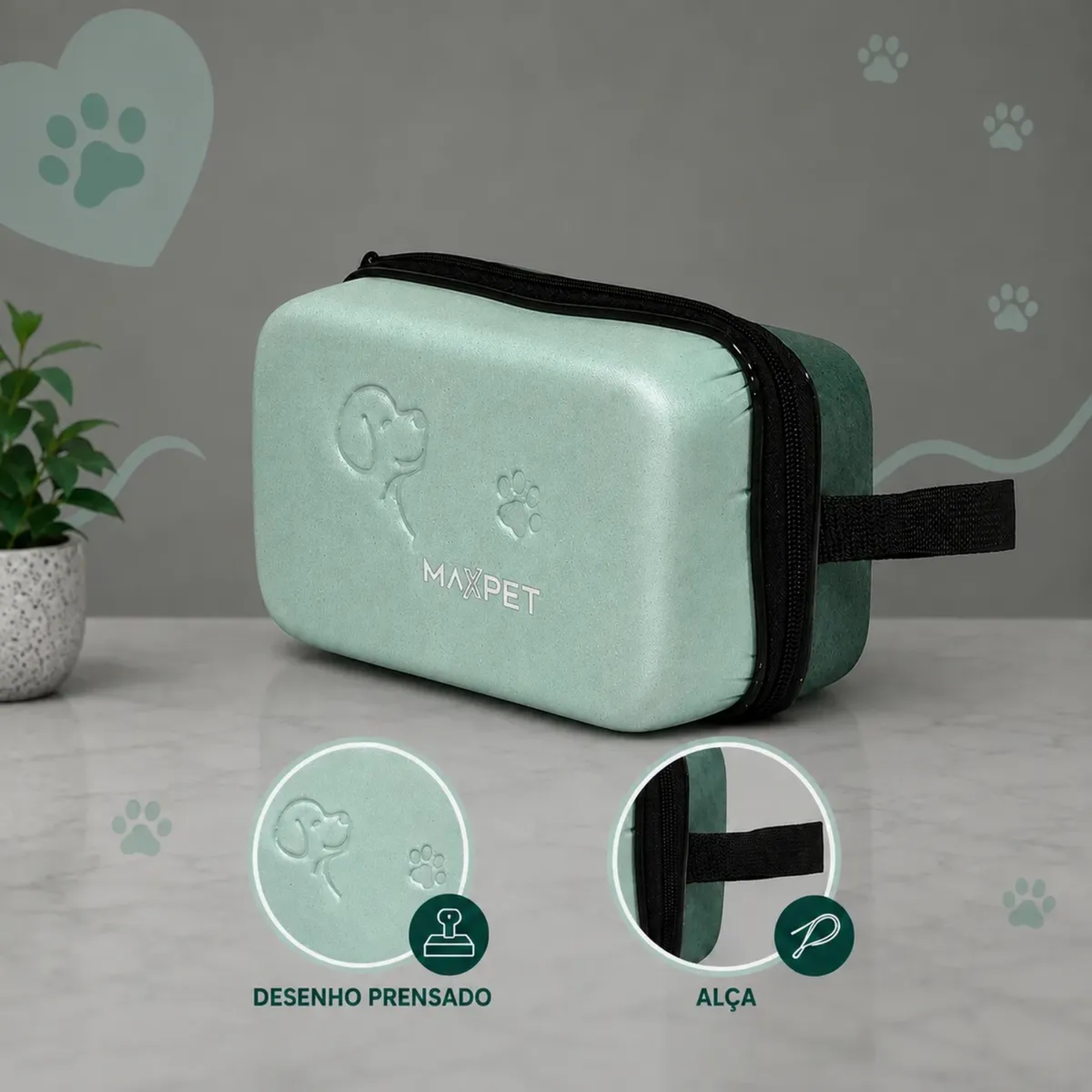 Necessaire Organizadora para Itens e Acessórios Pet cor Verde Diplomata - 4501N26