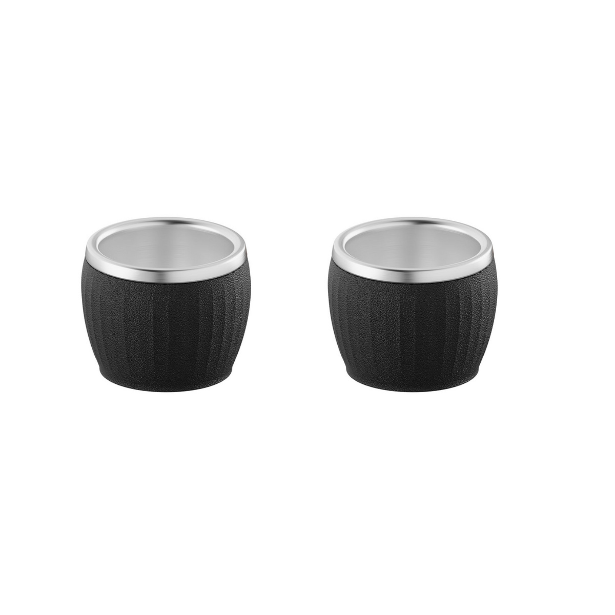 Conjunto Xícaras Café 80ml 2 Peças Inox ABS Preto Sem Alça Tramontina - 64760343