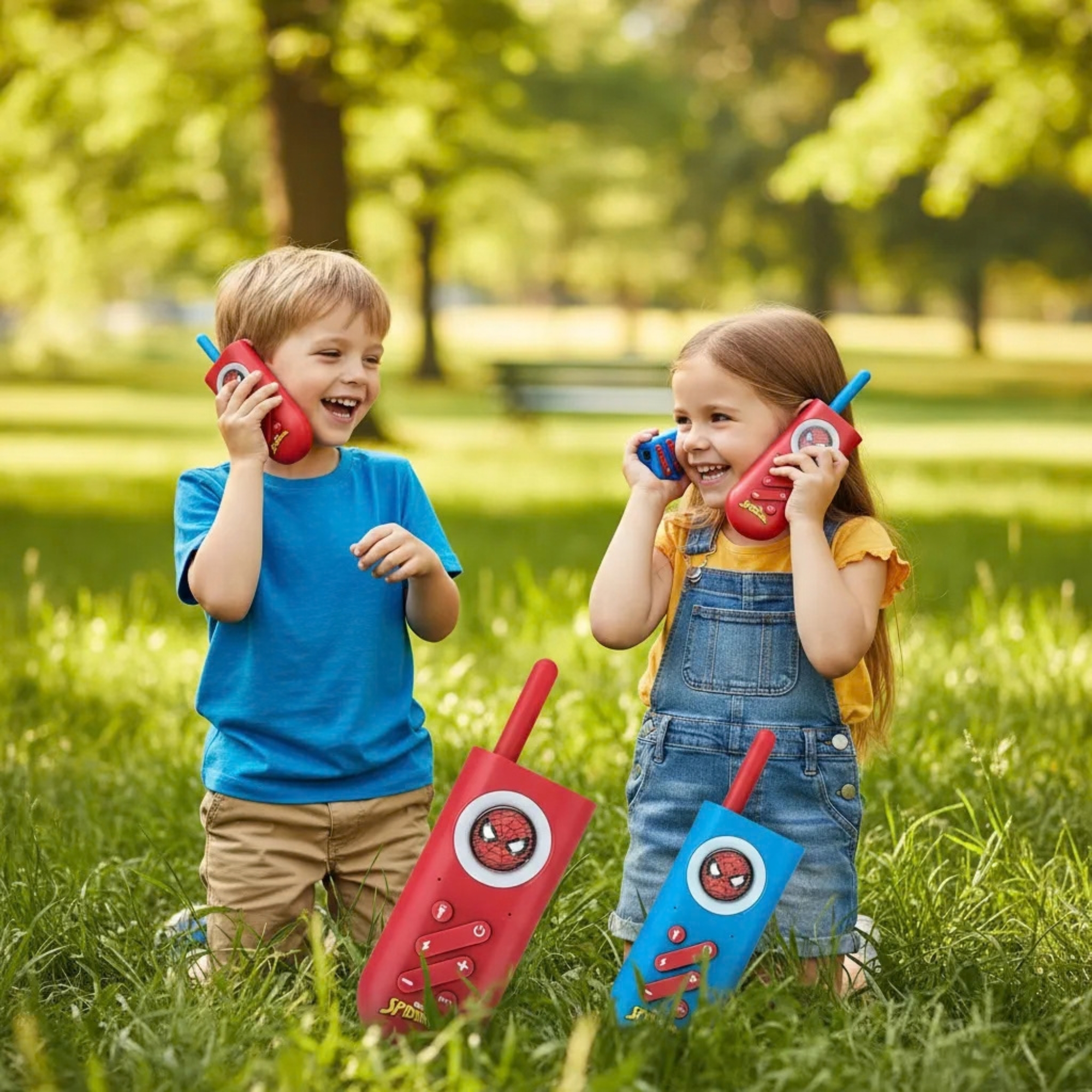 Brinquedo Walkie Talkie Infantil com Lanterna Homem-Aranha Candide - 58070