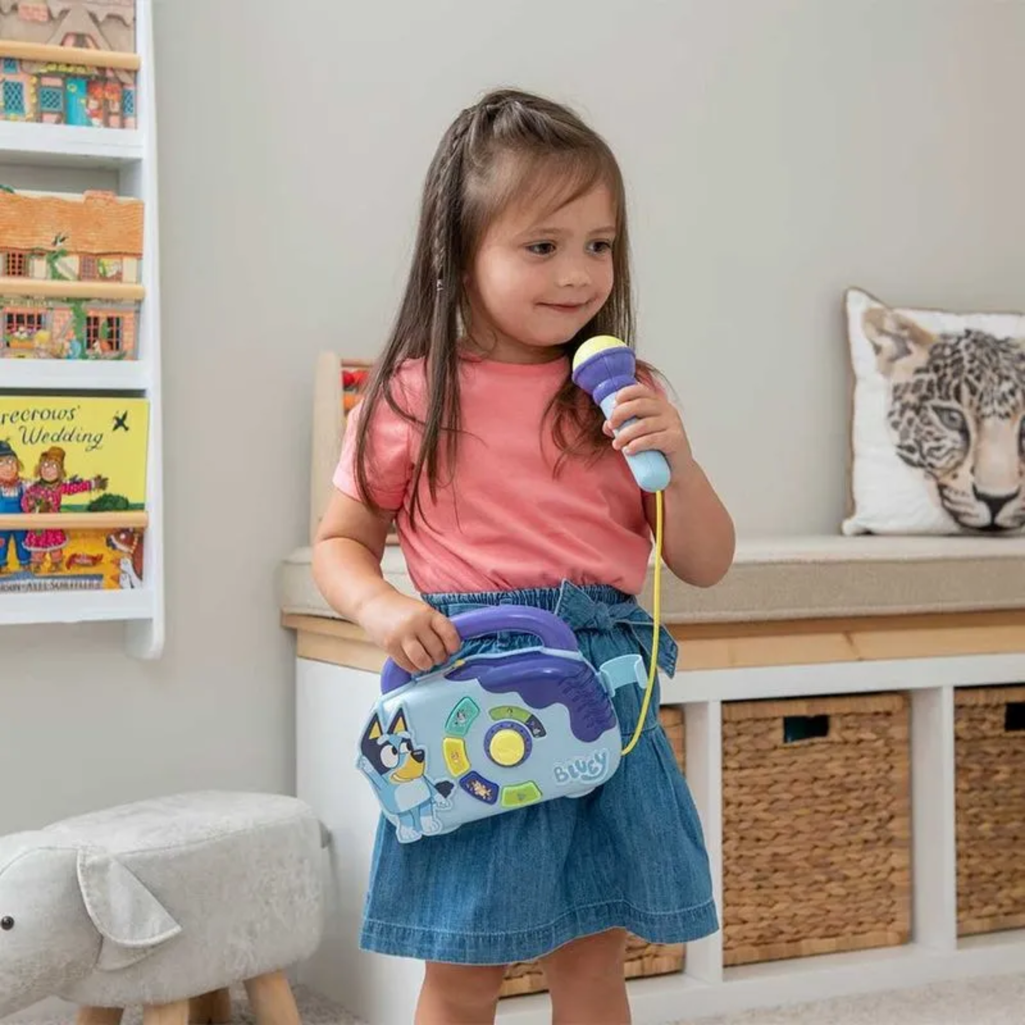 Rádio Infantil com Sons, Luzes e Melodias Reais Bluey Multikids - BR2672