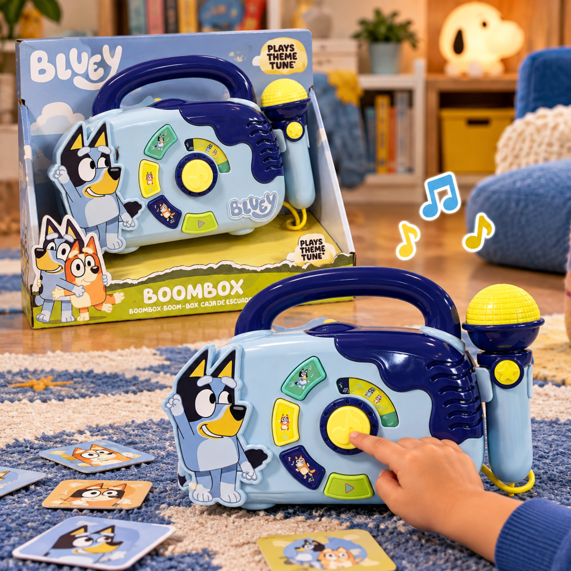 Rádio Infantil com Sons, Luzes e Melodias Reais Bluey Multikids - BR2672