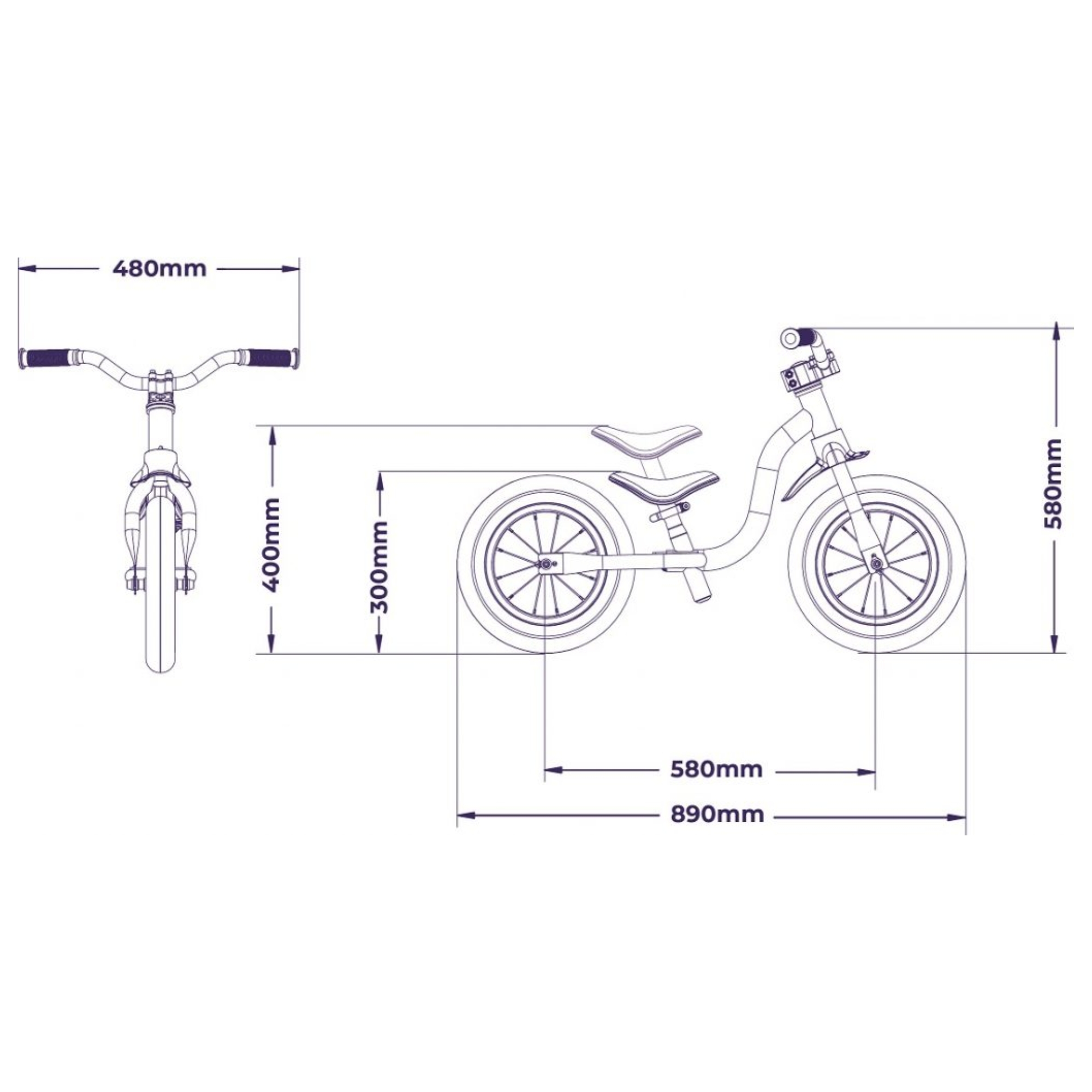Bicicleta Balance 12 Raiada Azul Nathor - 100970160006