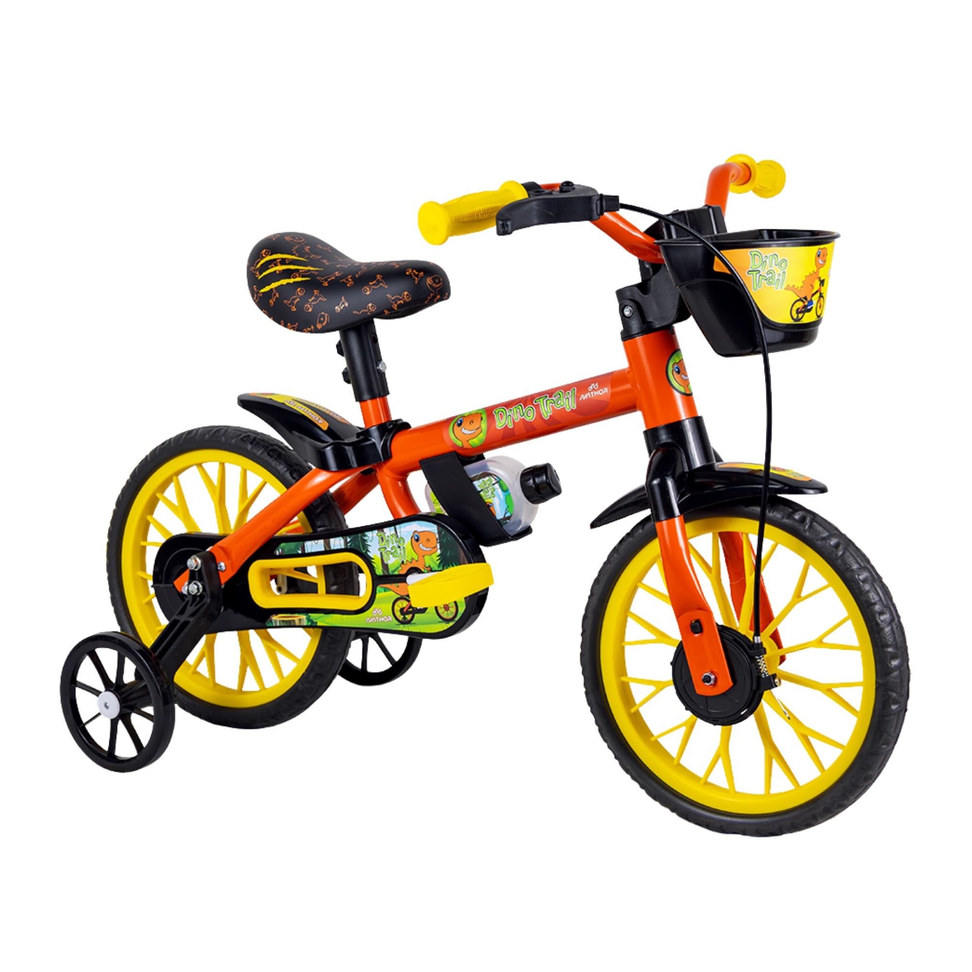 Bicicleta Infantil Aro 12 Dinossauro Trail com Rodinhas Nathor - 108001000010