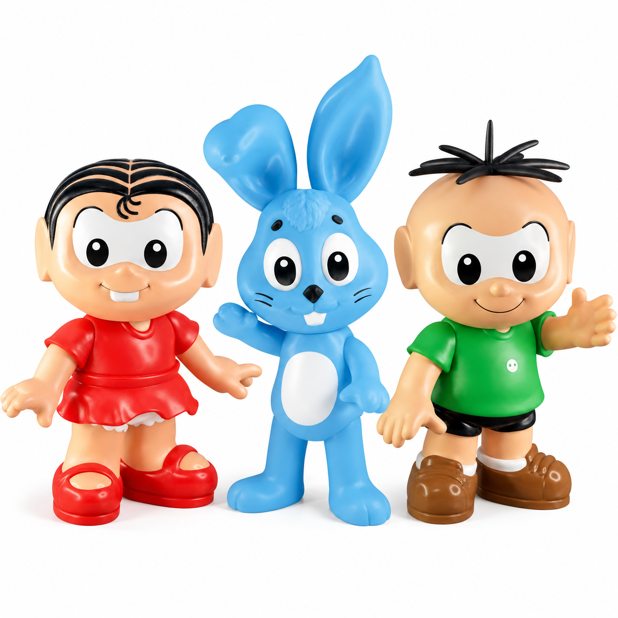 Kit Bonecos Turma da Mônica com Cebolinha Mônica e Sansão 30cm - Líder