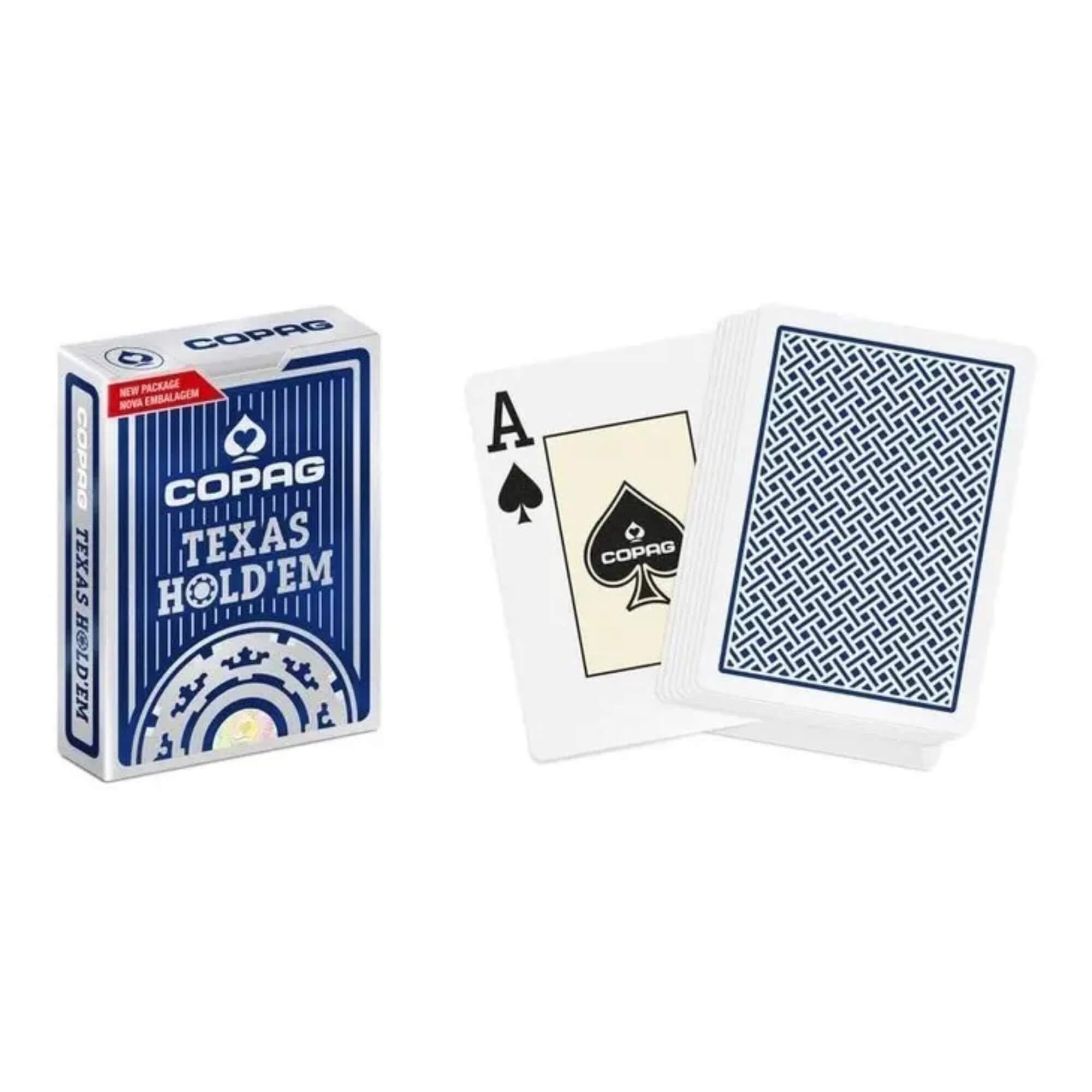 Baralho Poker Texas Hold'em Naipe Grande Sortido e Unitário Copag - 90856 CARTUCHO