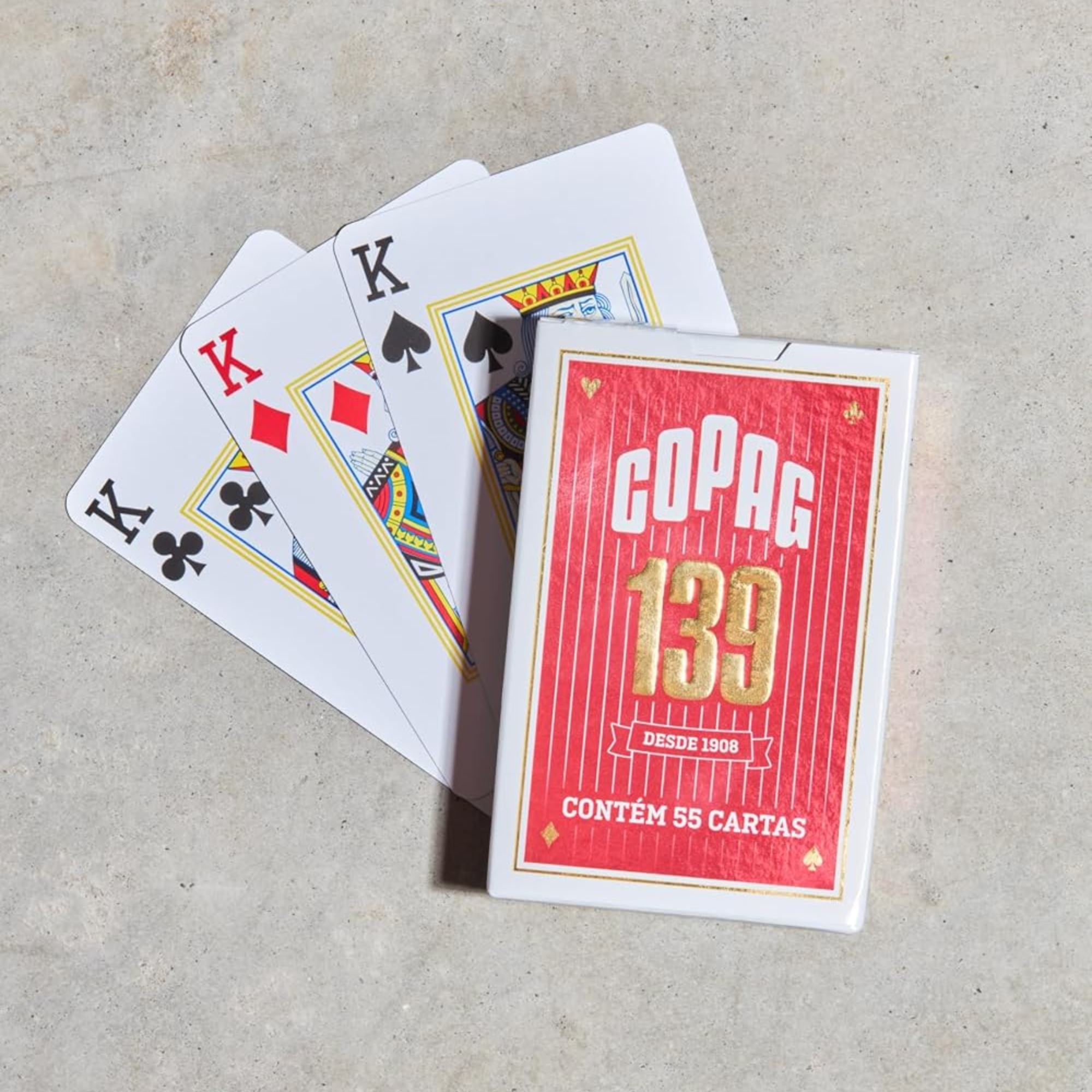 Baralho 139 Naipe Convencional 55 Cartas Sortido e Unitário Copag - 91016 CARTUCHO