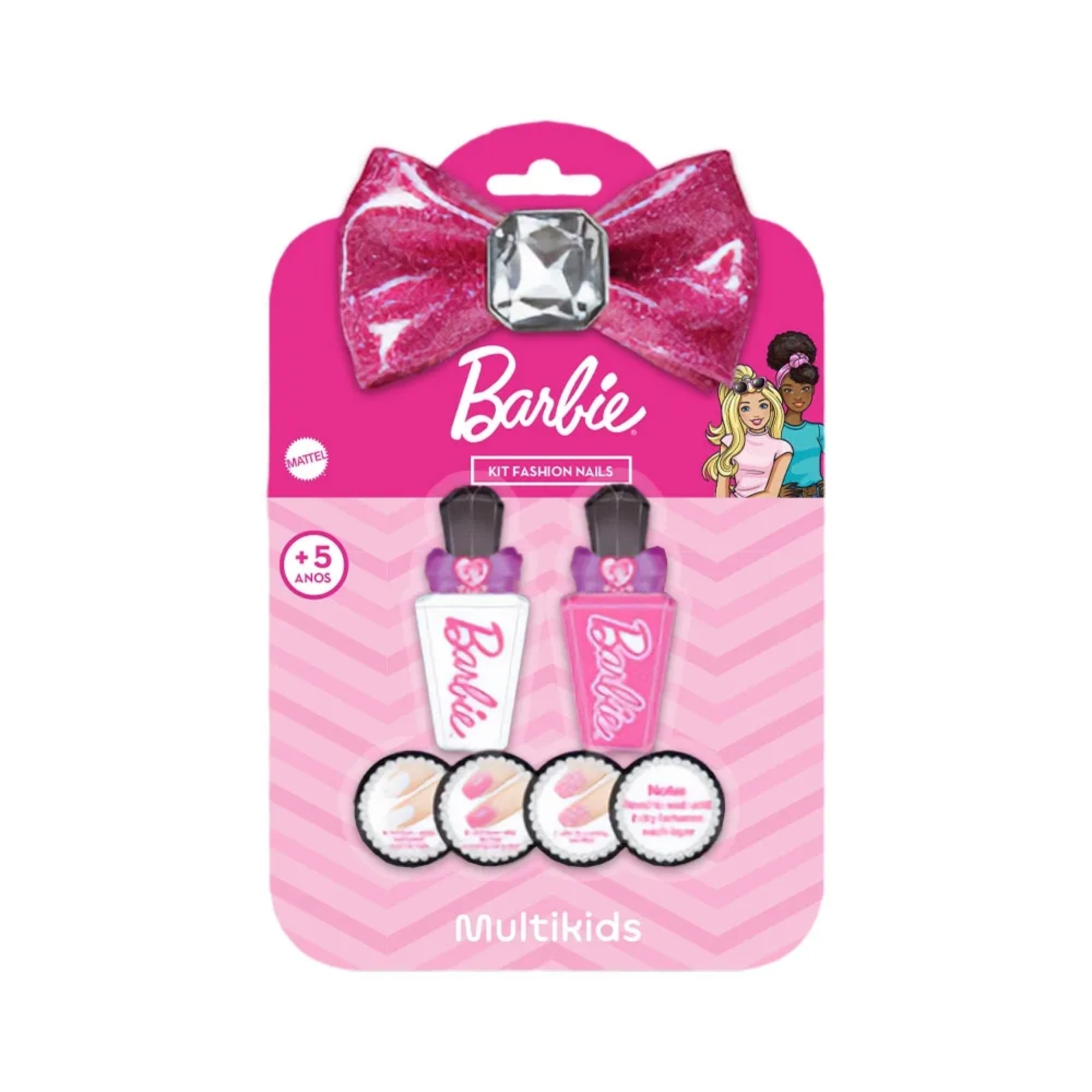 Kit Fashion Nails com 2 Esmaltes Barbie (Sortido e Unitário) Multikids - BR2589