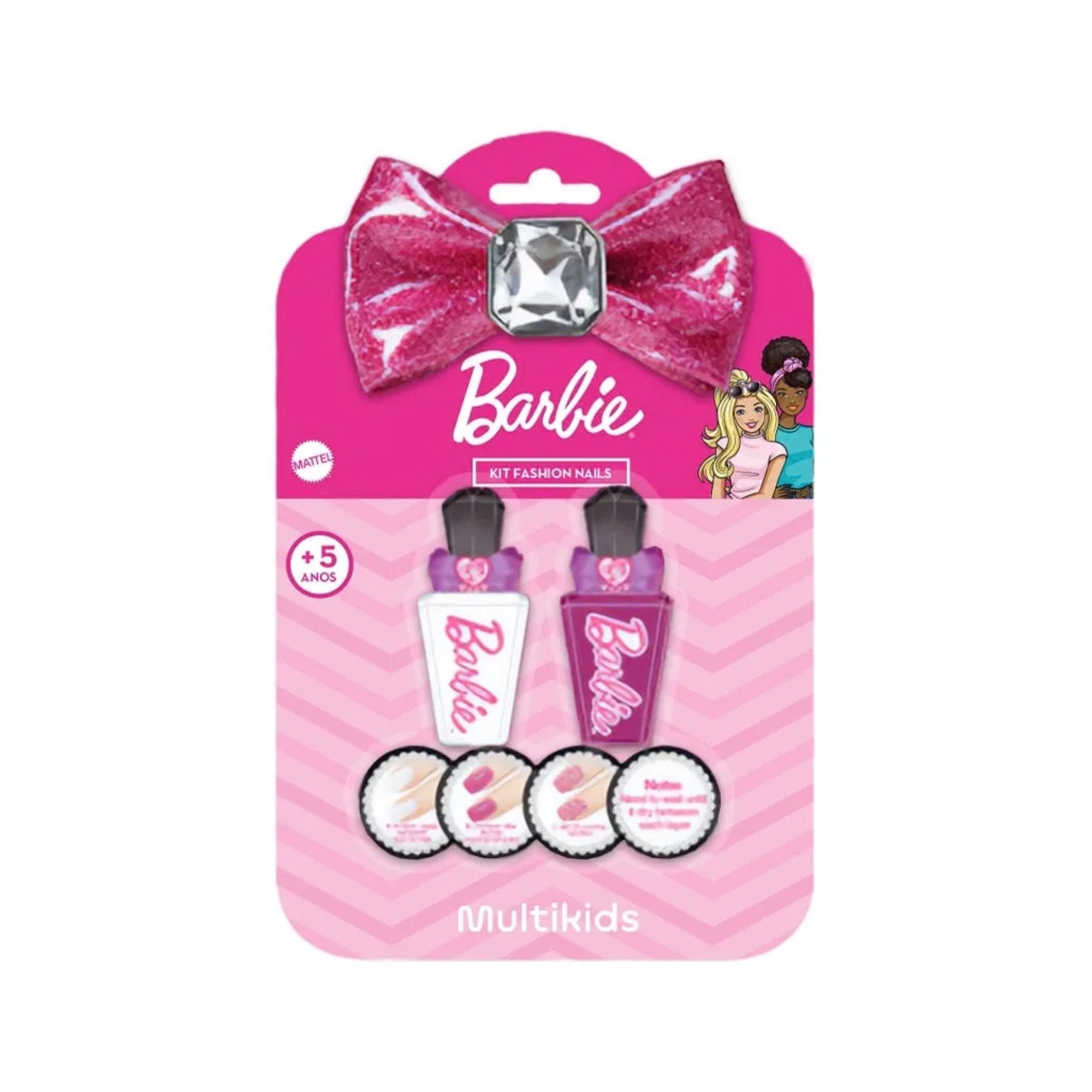 Kit Fashion Nails com 2 Esmaltes Barbie (Sortido e Unitário) Multikids - BR2589