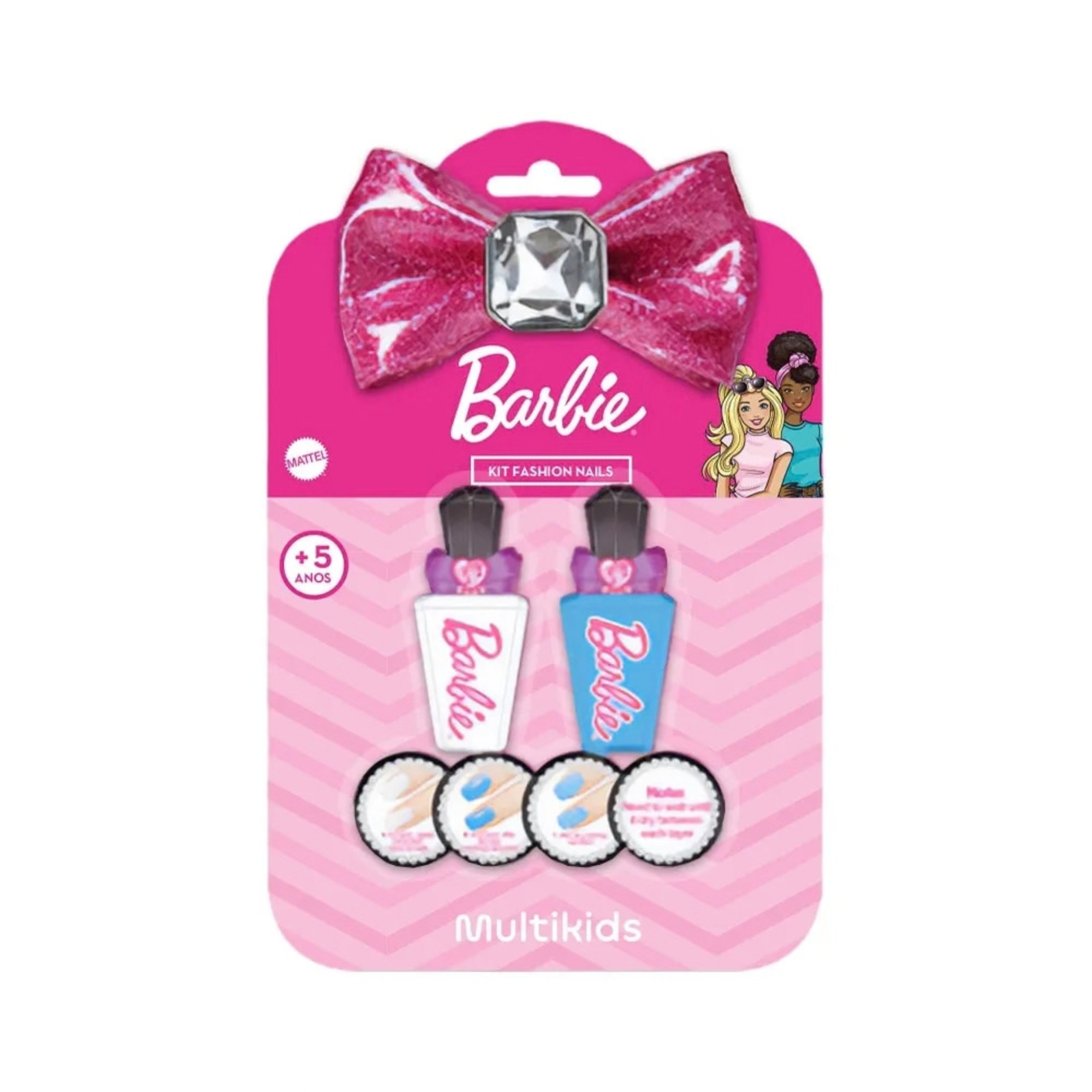 Kit Fashion Nails com 2 Esmaltes Barbie (Sortido e Unitário) Multikids - BR2589