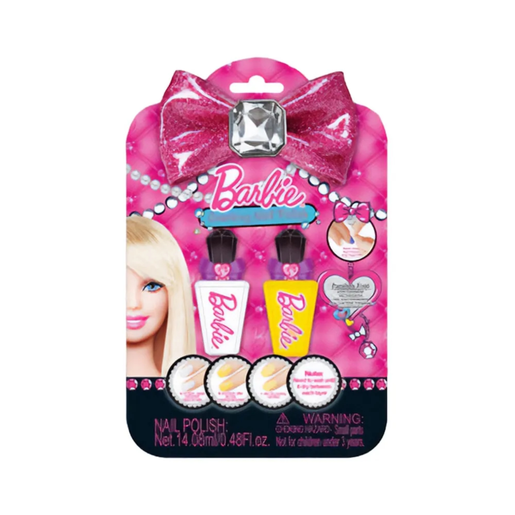Kit Fashion Nails com 2 Esmaltes Barbie (Sortido e Unitário) Multikids - BR2589