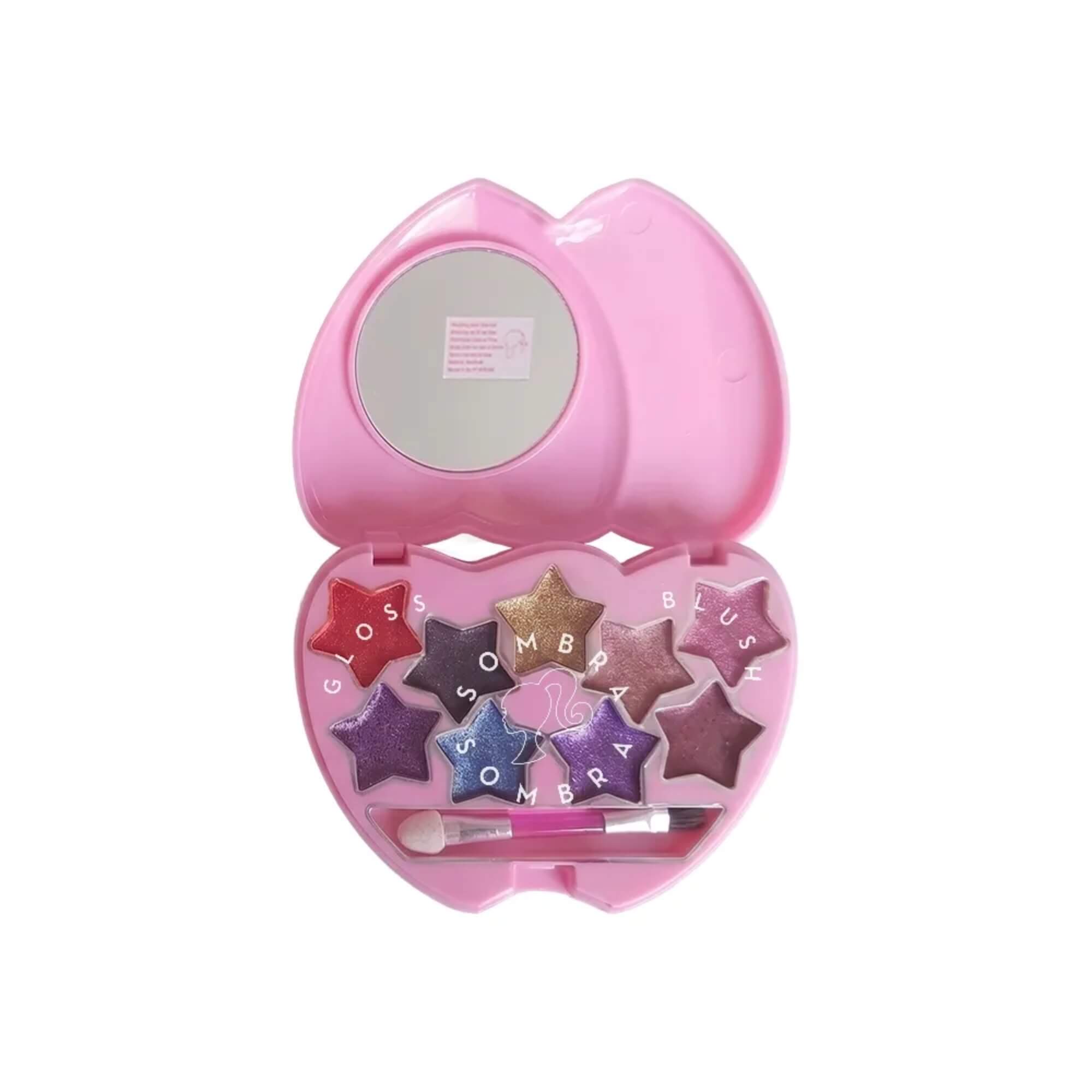 Paleta de Maquiagem Sweet Heart Barbie Sortida e Unitária Multikids - BR2590