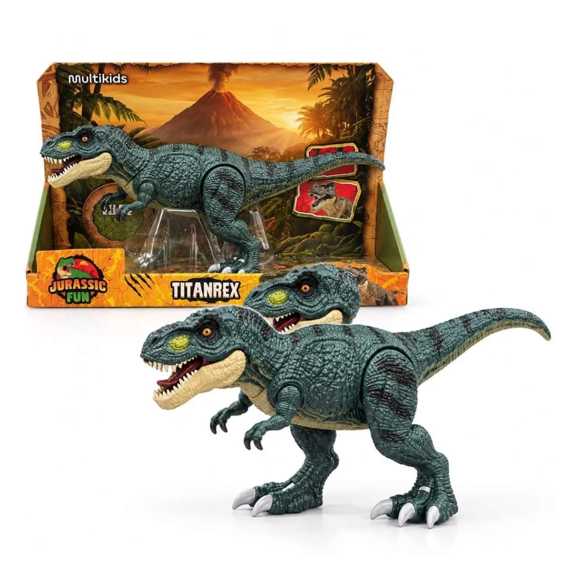 Boneco Dinossauro Jurassic Fun Titanrex Multikids - BR2678