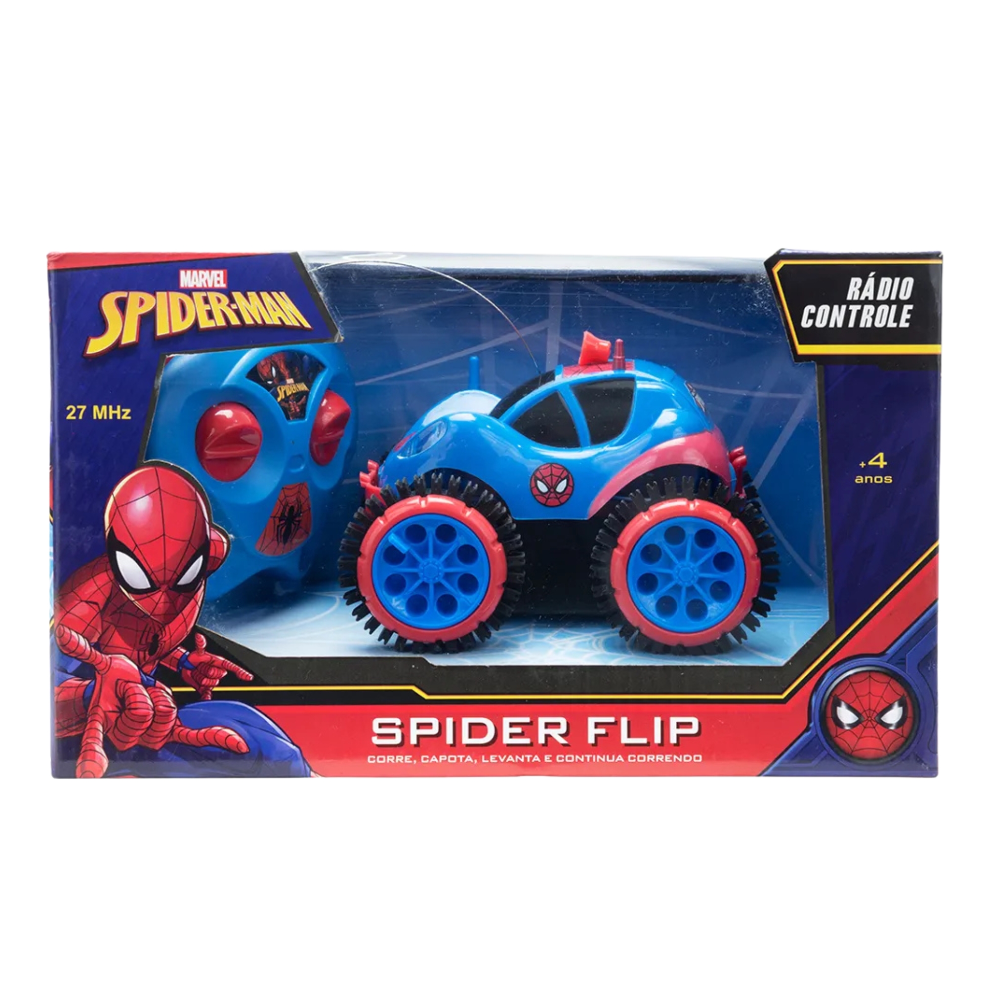 Brinquedo Carrinho de Controle Remoto Homem-Aranha Spider Flip Candide - 5851