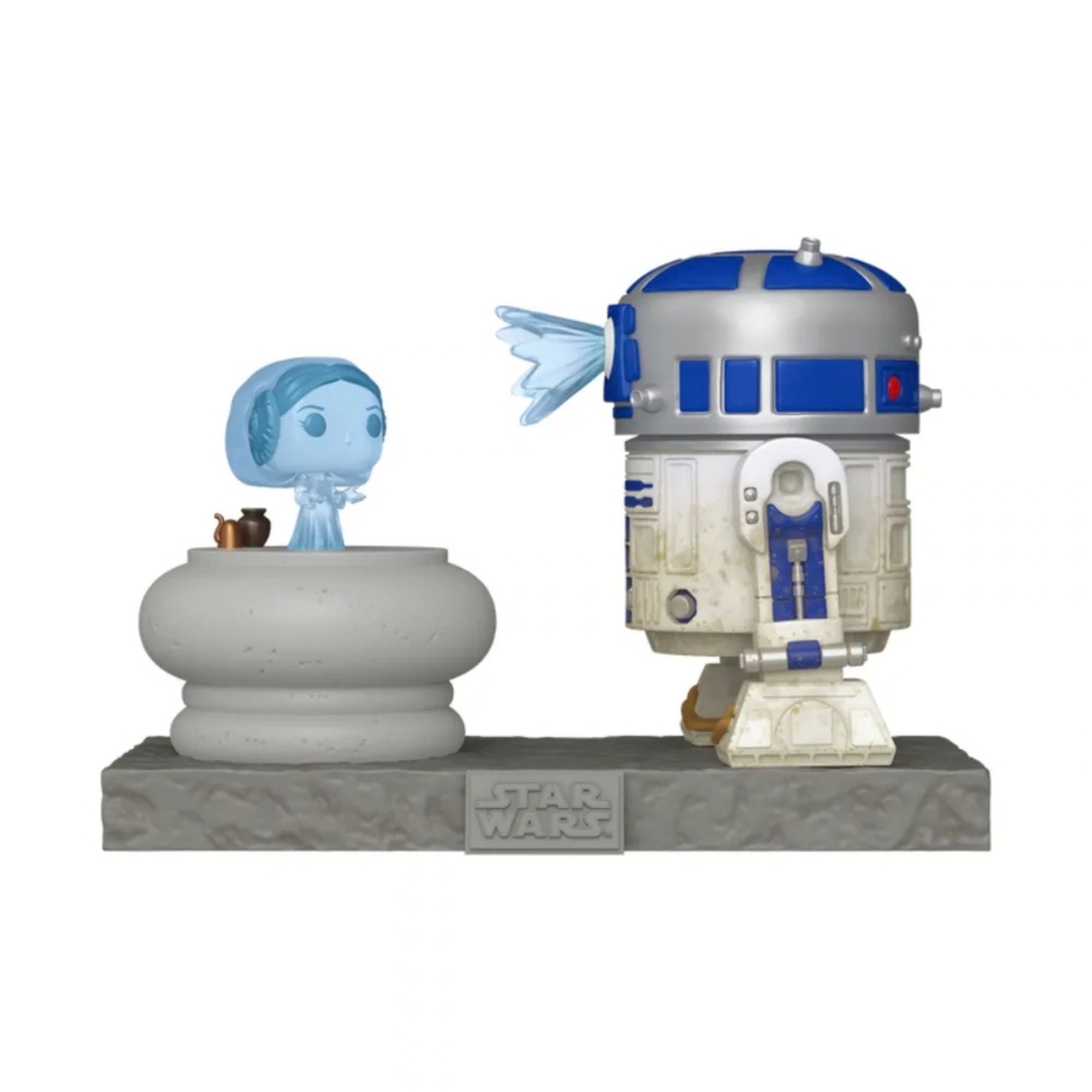 Boneco Funko Pop! Deluxe Star Wars - R2-D2 com Leia Candide - 12077