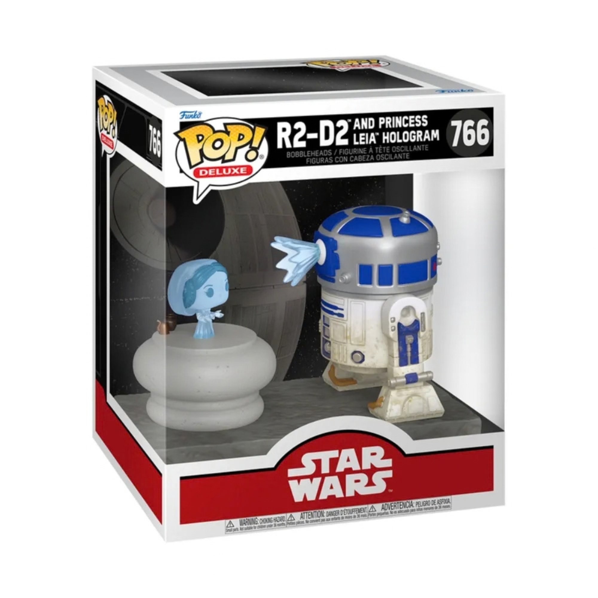 Boneco Funko Pop! Deluxe Star Wars - R2-D2 com Leia Candide - 12077
