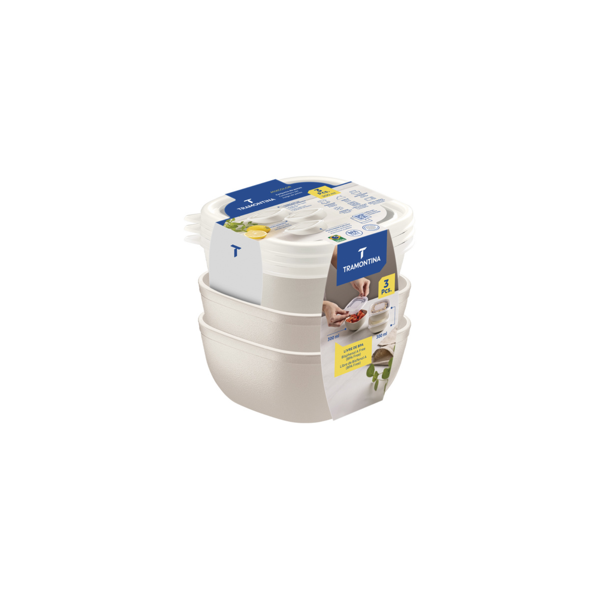 Kit Potes Armazenamento Tramontina para Organização - Potes e Armazenamento