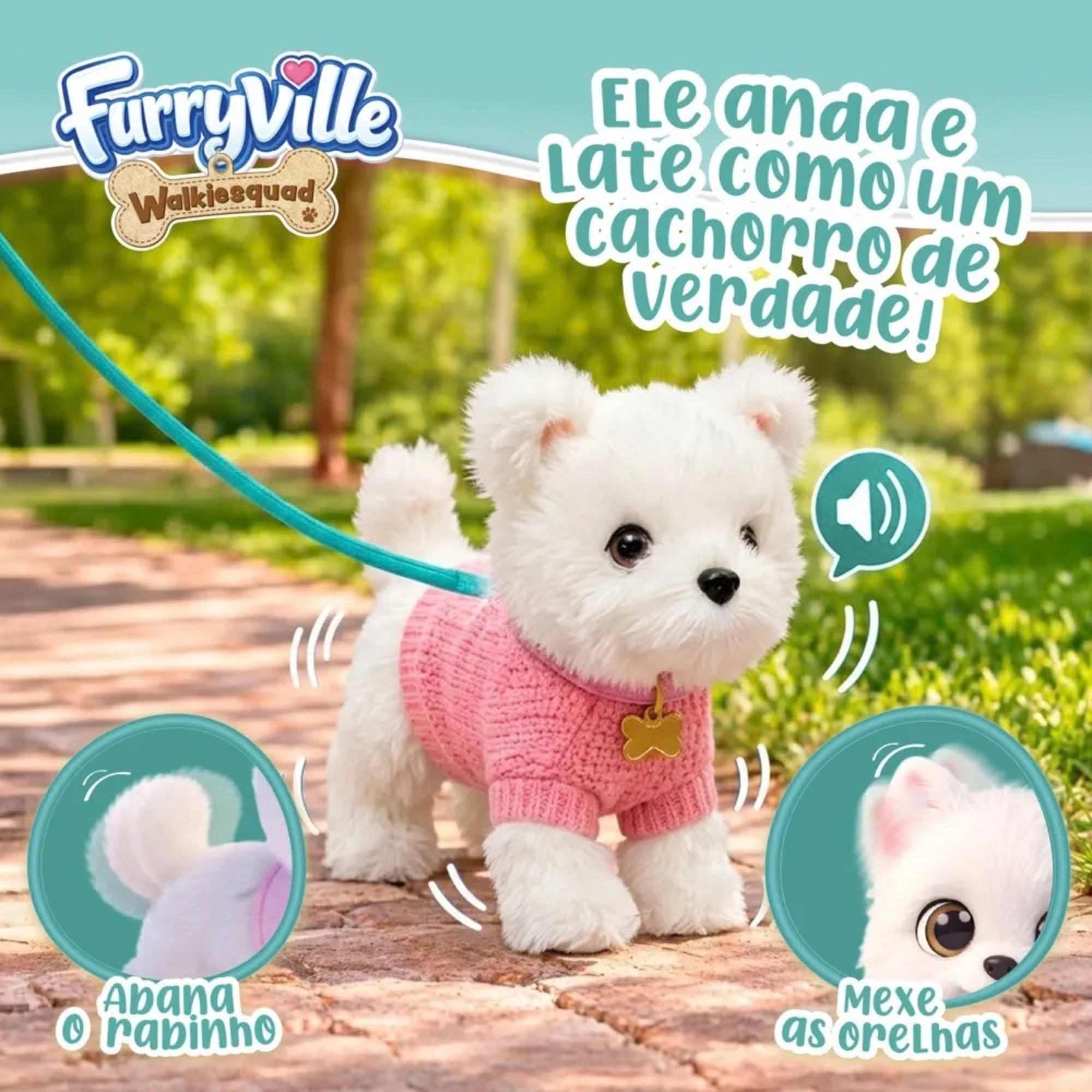 Pelúcia Pet Interativo Walkiesquad Mallow Multikids - BR2597