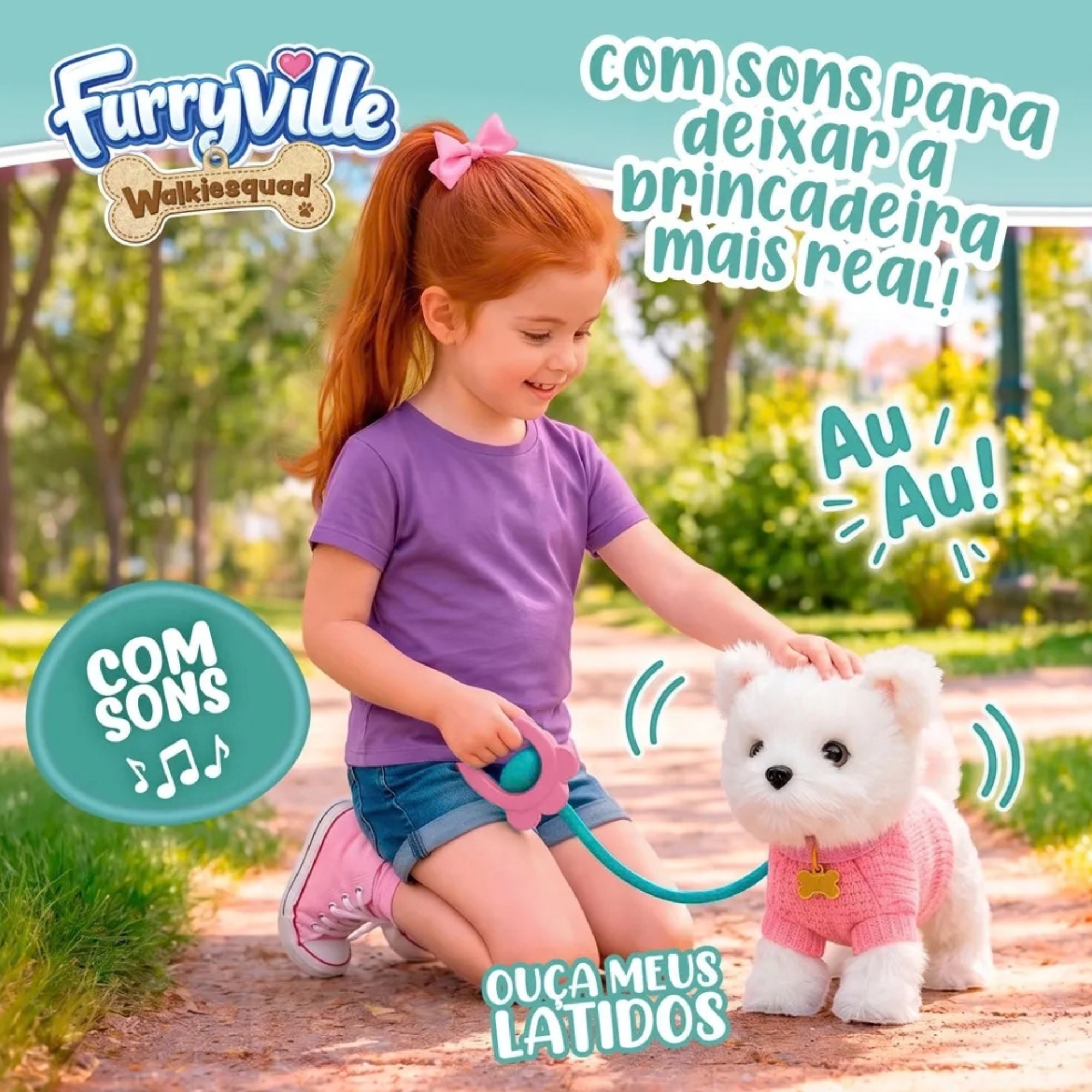 Pelúcia Pet Interativo Walkiesquad Mallow Multikids - BR2597