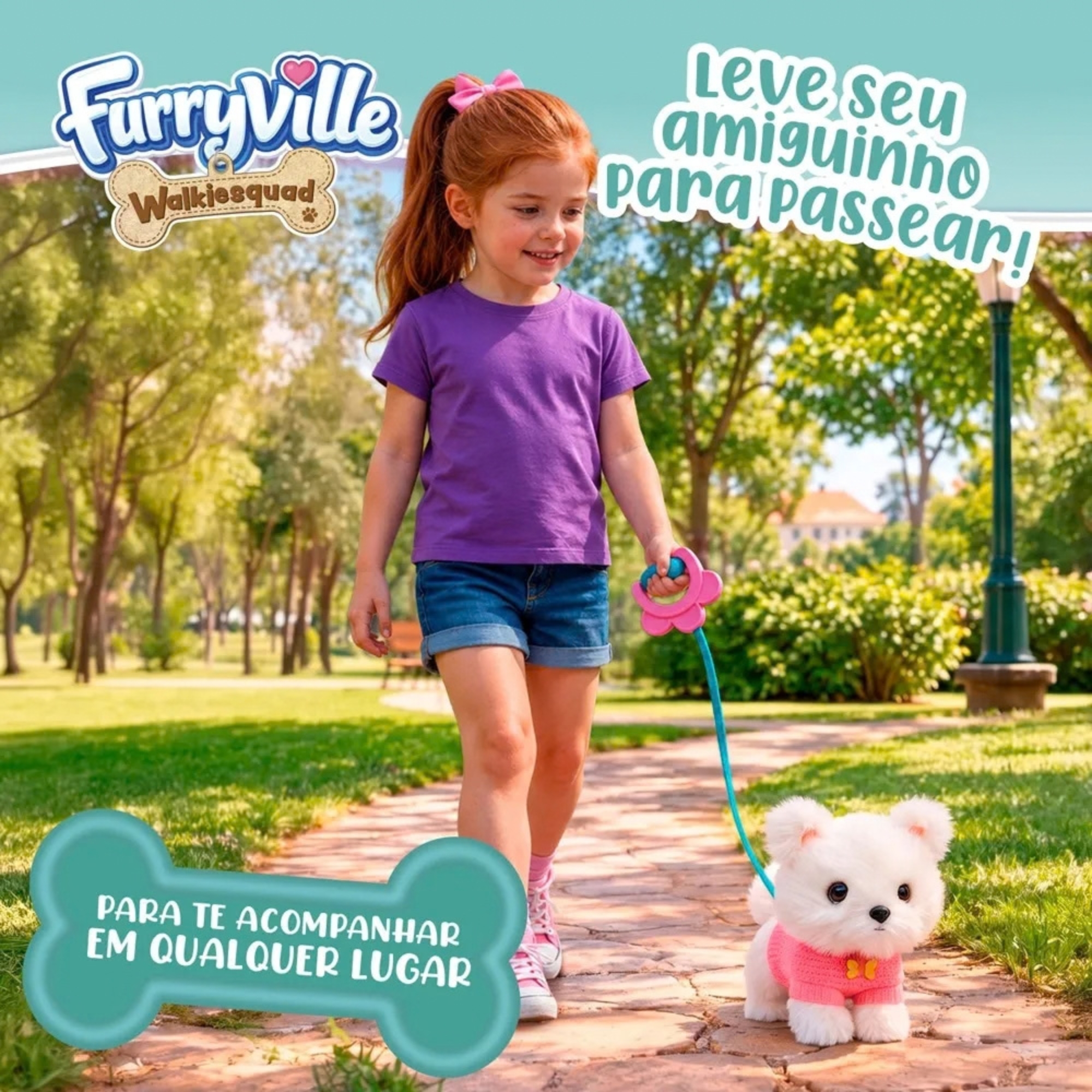 Pelúcia Pet Interativo Walkiesquad Mallow Multikids - BR2597