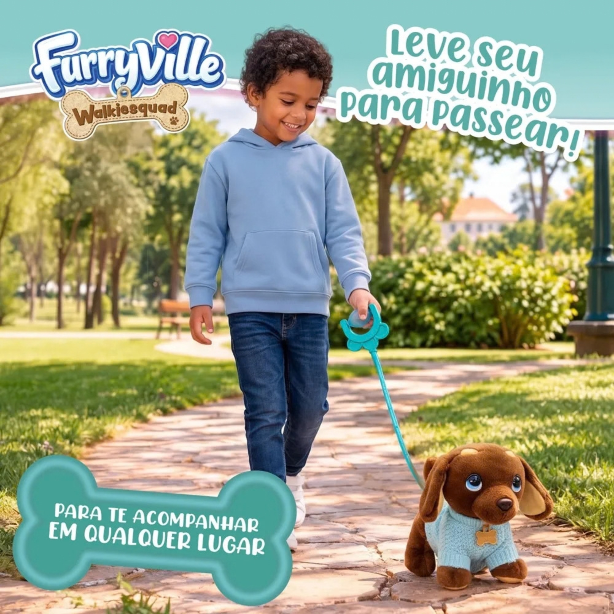 Pelúcia Pet Interativo Walkiesquad Mocha Multikids - BR2598