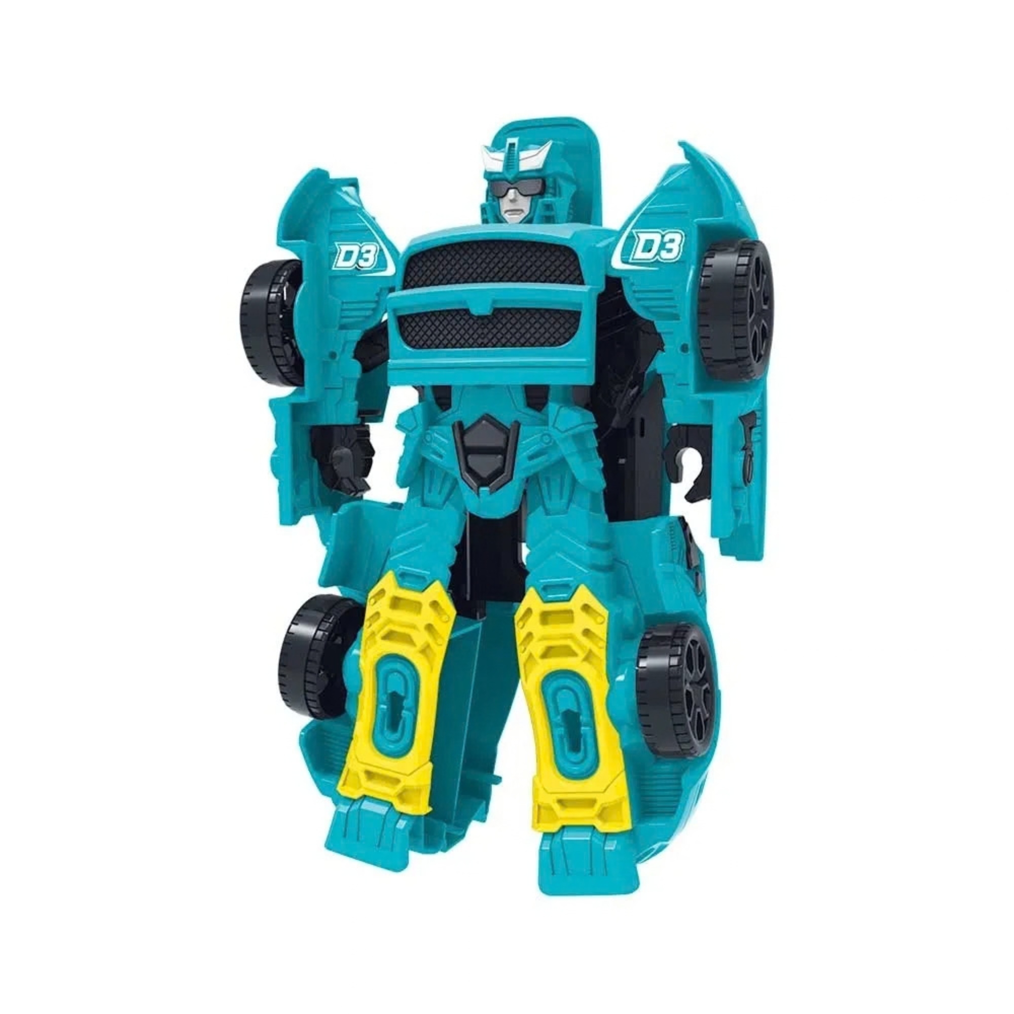 Robô Transformável Megaformers Cyanox Ciano com Luz e Som Interativo Multikids - BR2671