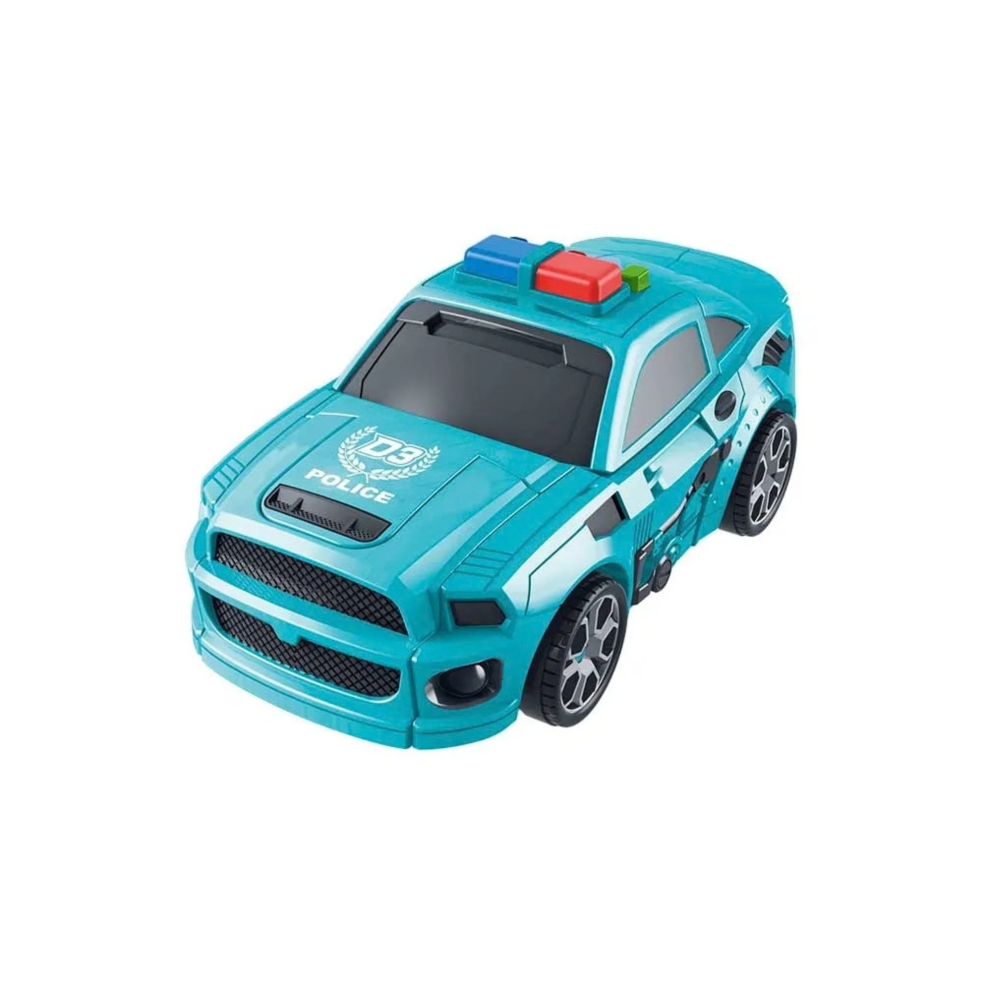 Robô Transformável Megaformers Cyanox Ciano com Luz e Som Interativo Multikids - BR2671