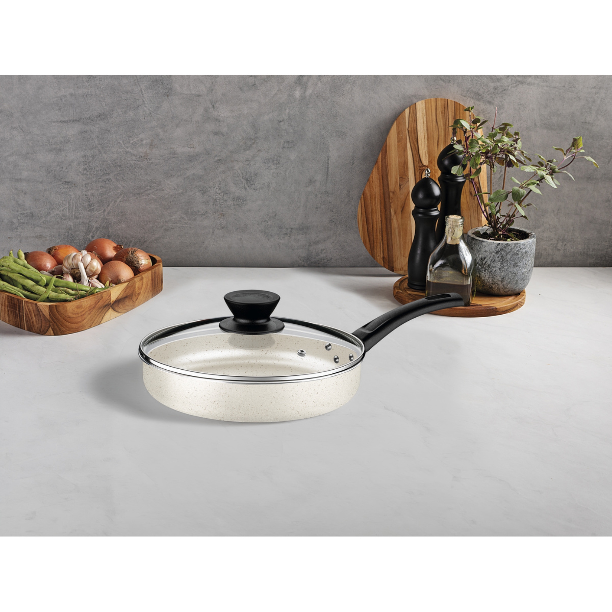 Frigideira Reta Coimbra 22cm 1,7L Antiaderente Bege Tramontina - 27805359