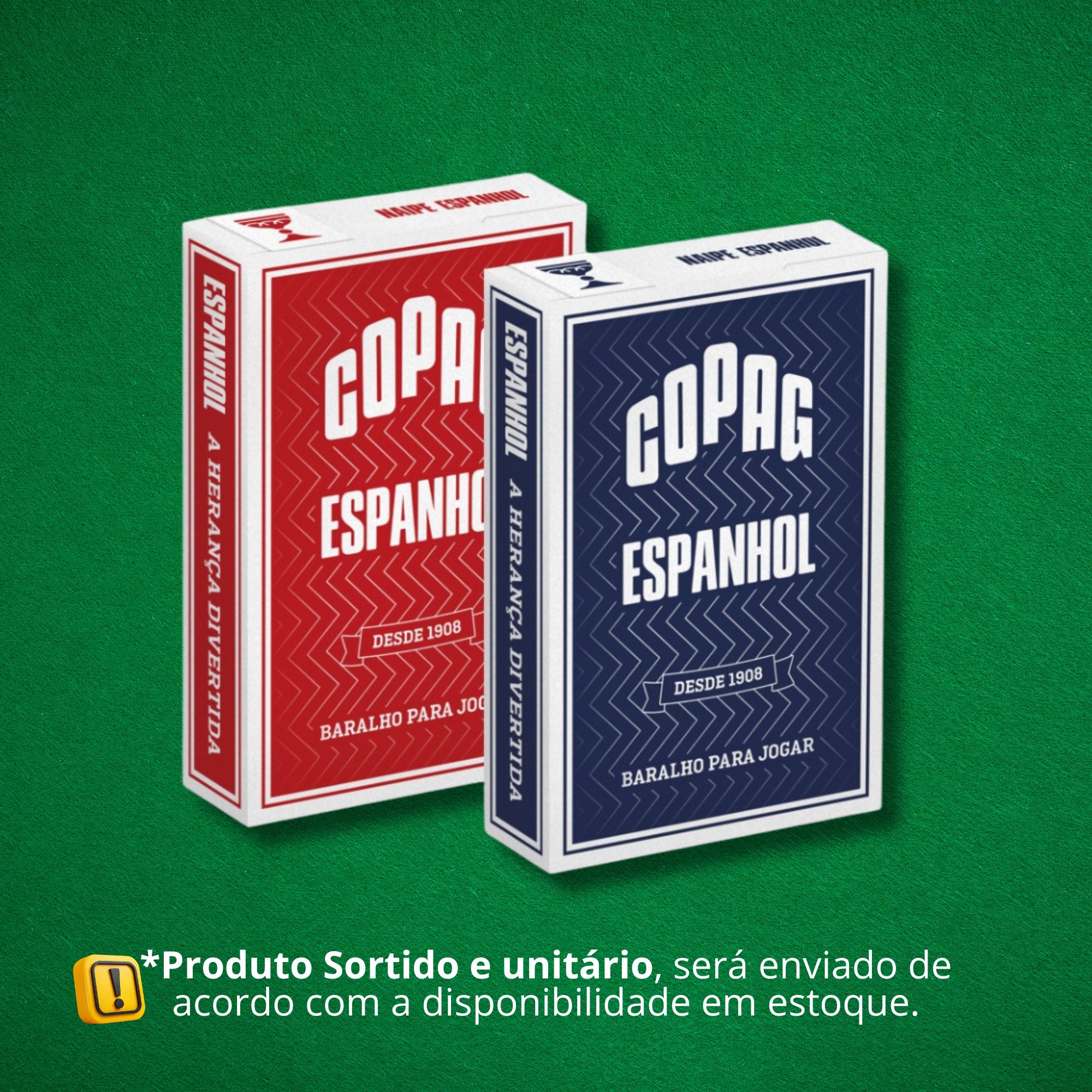 Baralho Espanhol Naipe Convencional 50 cartas Sortido e Unitário Copag - 91912 CARTUCHO