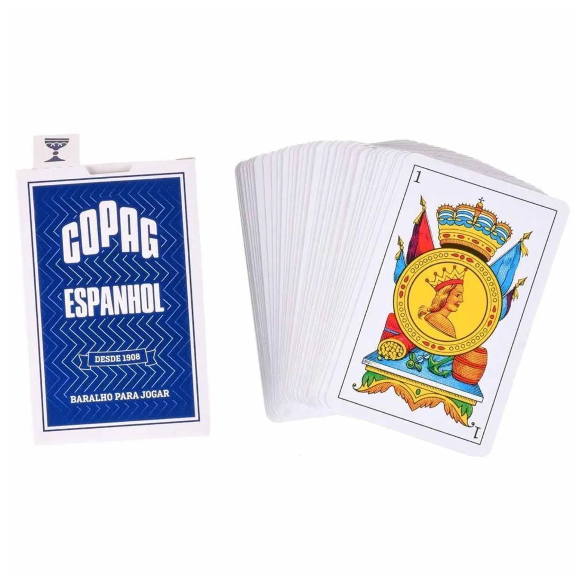 Baralho Espanhol Naipe Convencional 50 cartas Sortido e Unitário Copag - 91912 CARTUCHO