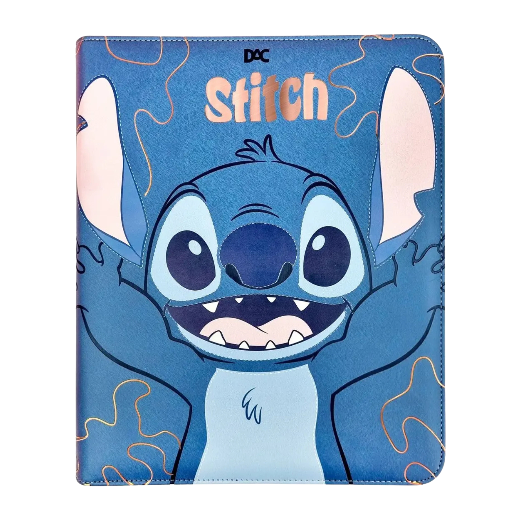 Kit Caderno Argolado Universitário e Estojo Fluffy Stitch DAC
