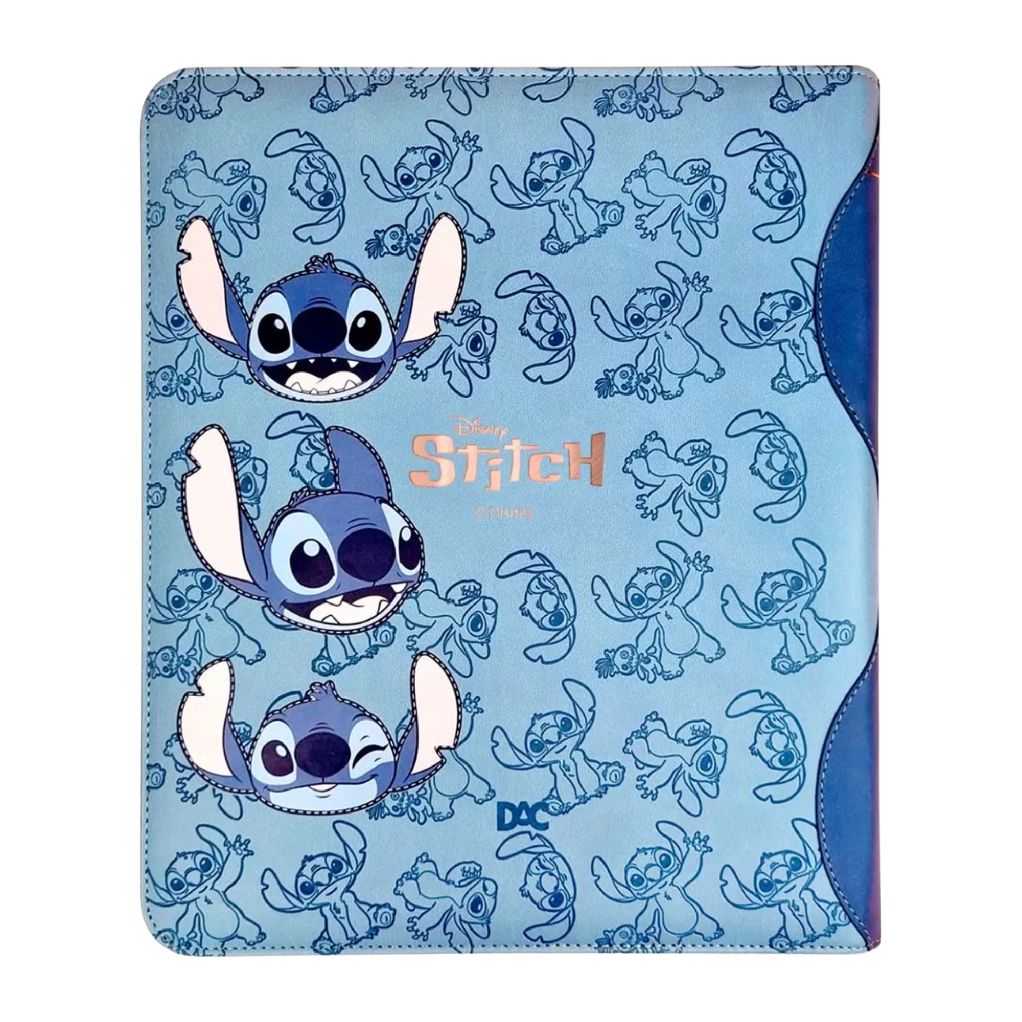Kit Caderno Argolado Universitário e Estojo Fluffy Stitch DAC
