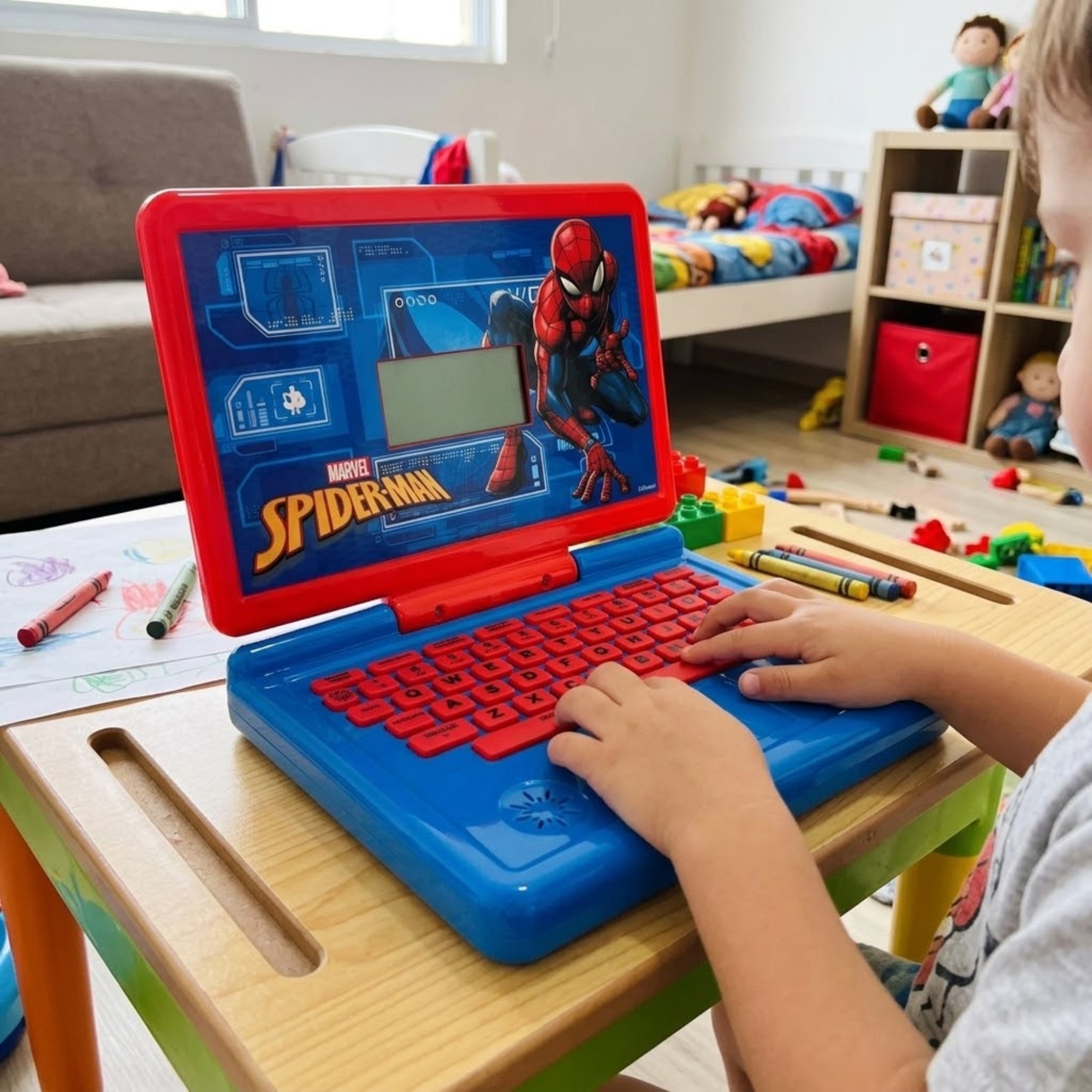 Laptop Minigame Notebook Infantil Bilíngue Homem-Aranha Candide - 58040