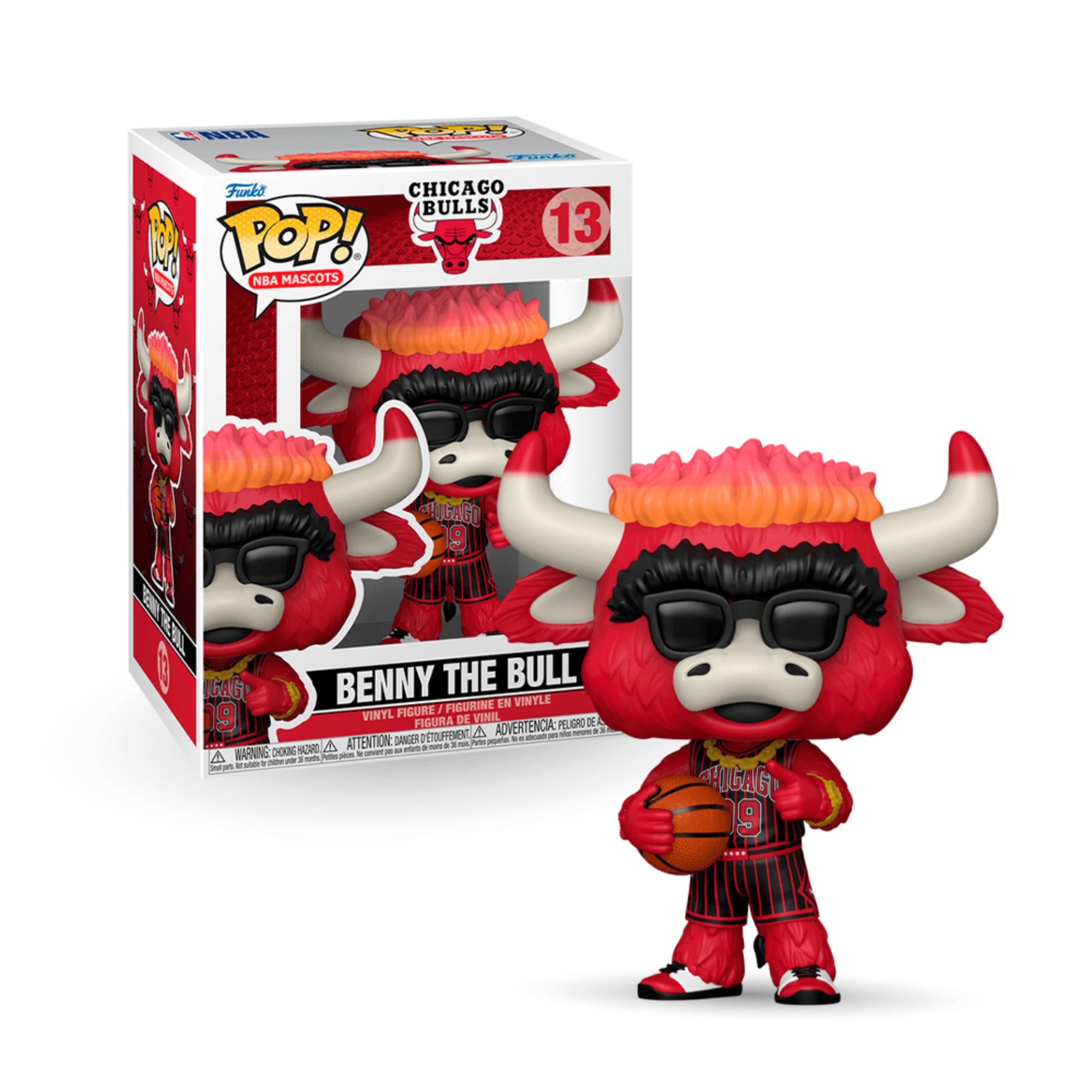 Boneco Funko Pop! Nba Mascotes Bulls - Benny, O Touro Candide - 13249