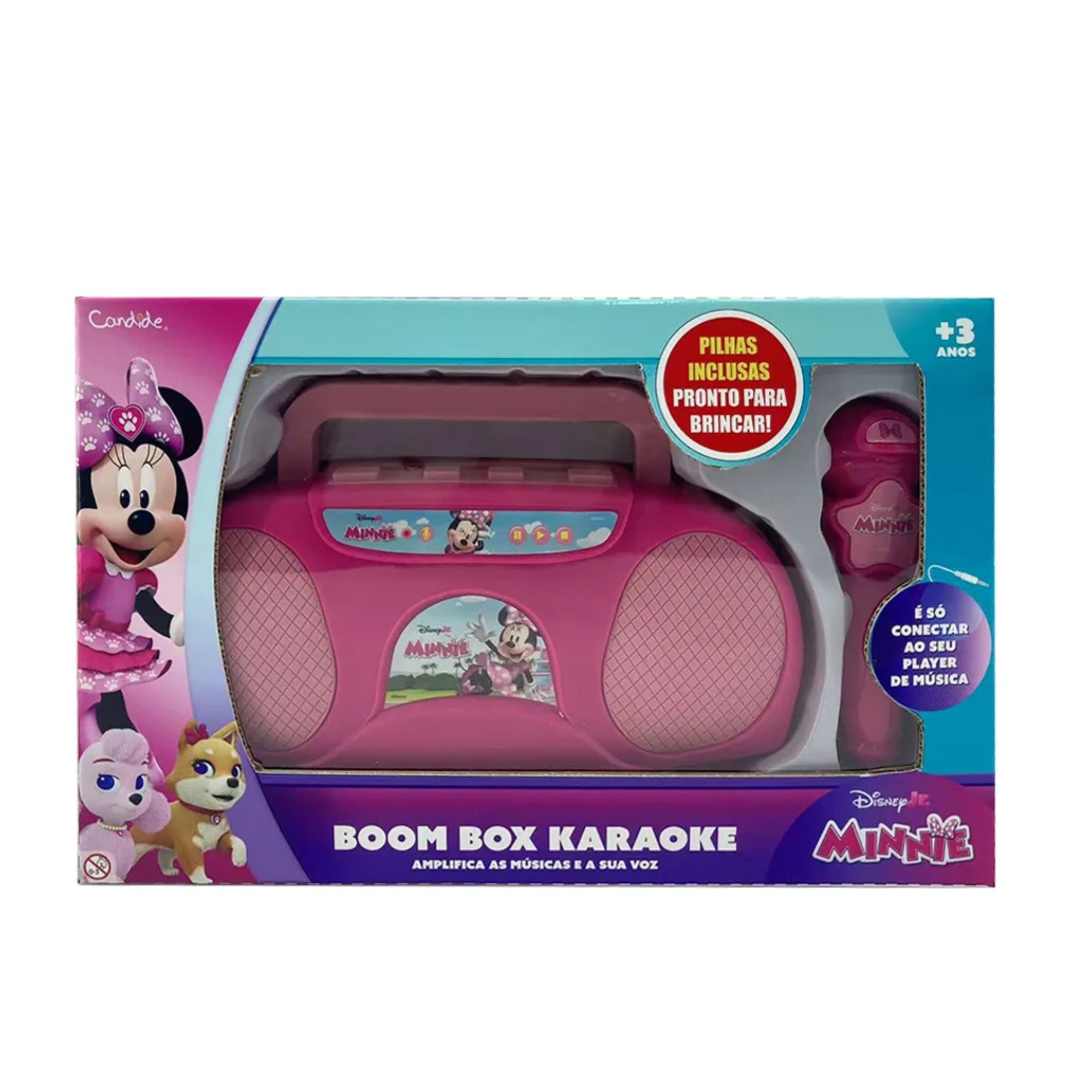 Boombox Karaoke Minnie - Pilhas Inclusas Candide - 72071