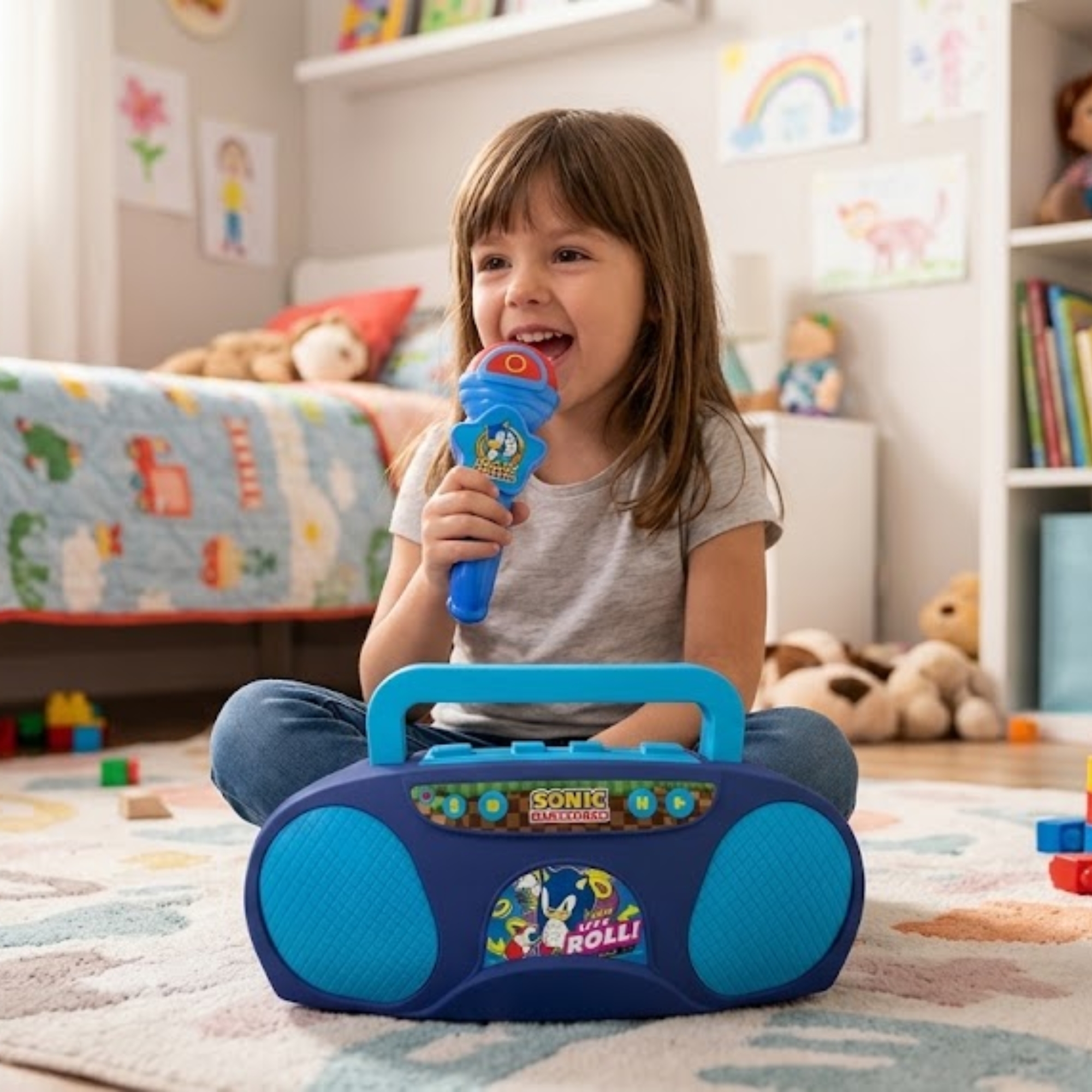 Boombox Karaoke Sonic c/ Microfone Candide - 34071