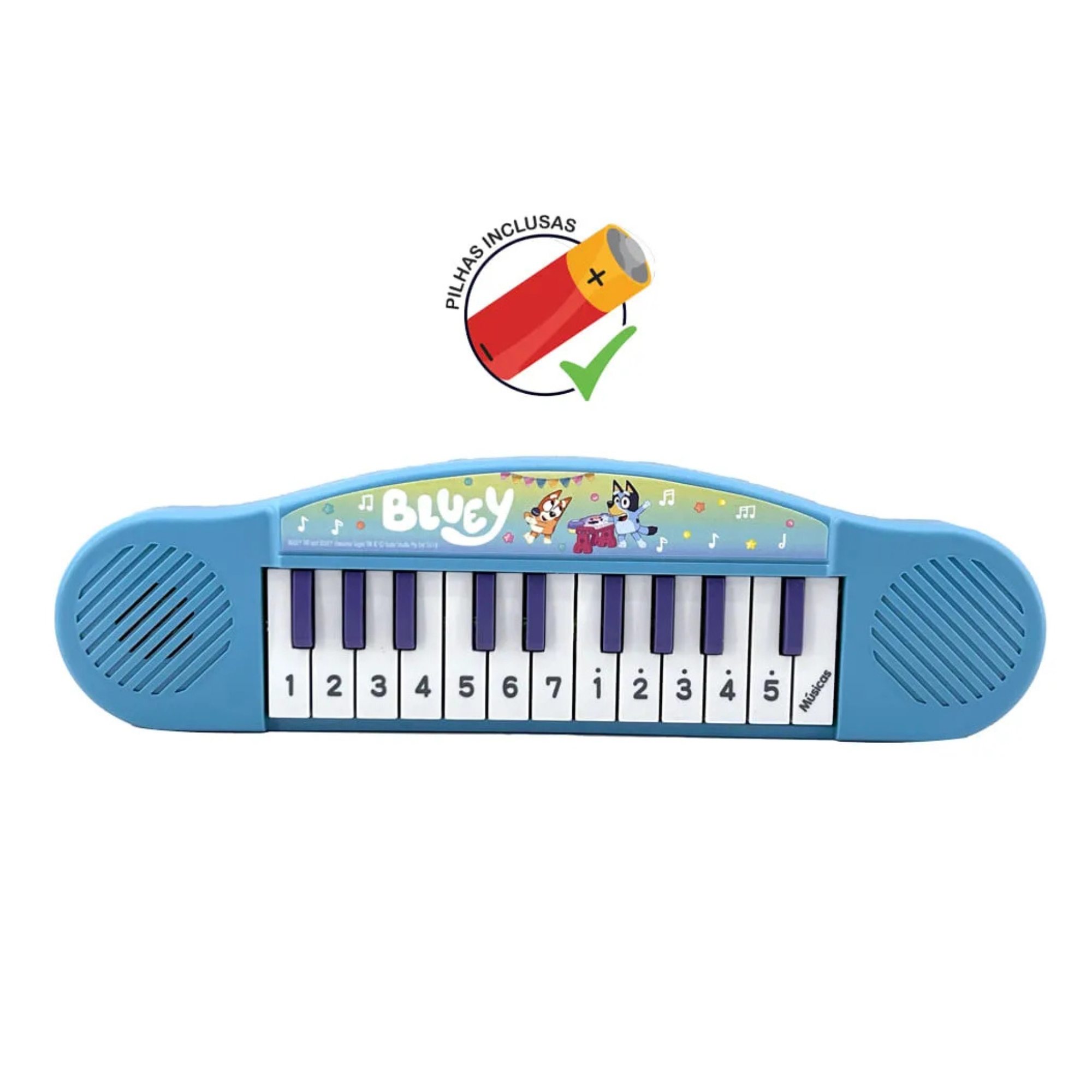 Instrumento Musical Infantil Bluey - Piano Melodia Candide - 7973