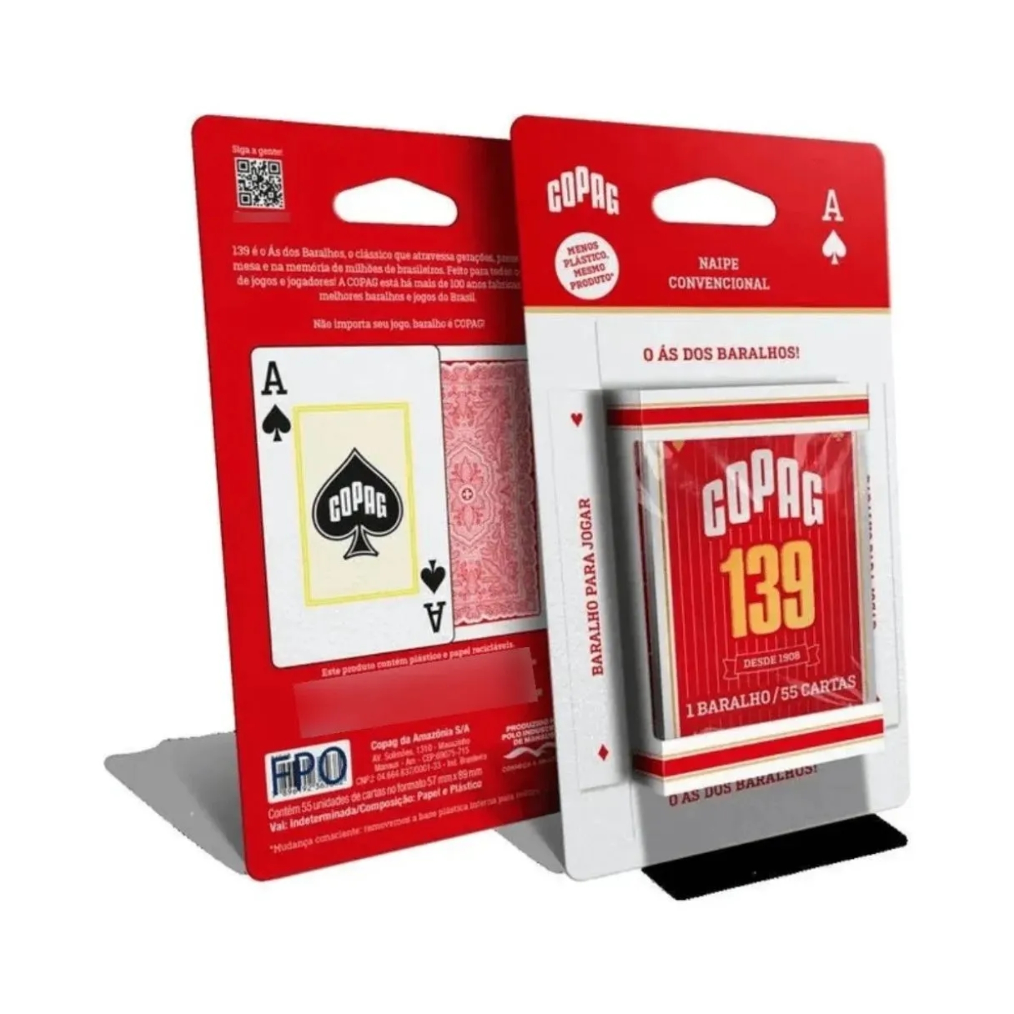 Kit 2 Baralhos 139 Naipe Convencional Copag - 36565 BLISTER