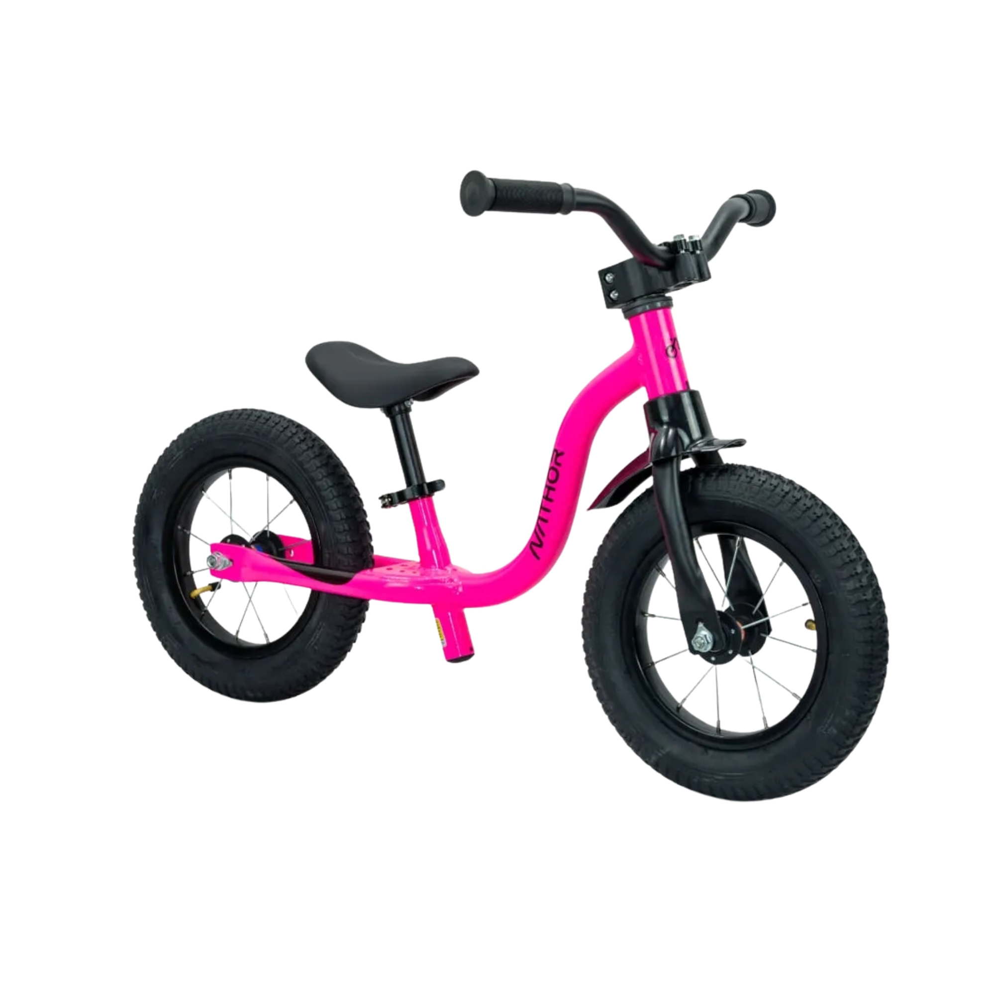 Kit Bicicleta Balance Raiada Rosa Aro 12 e Capacete Infantil Rosa Nathor
