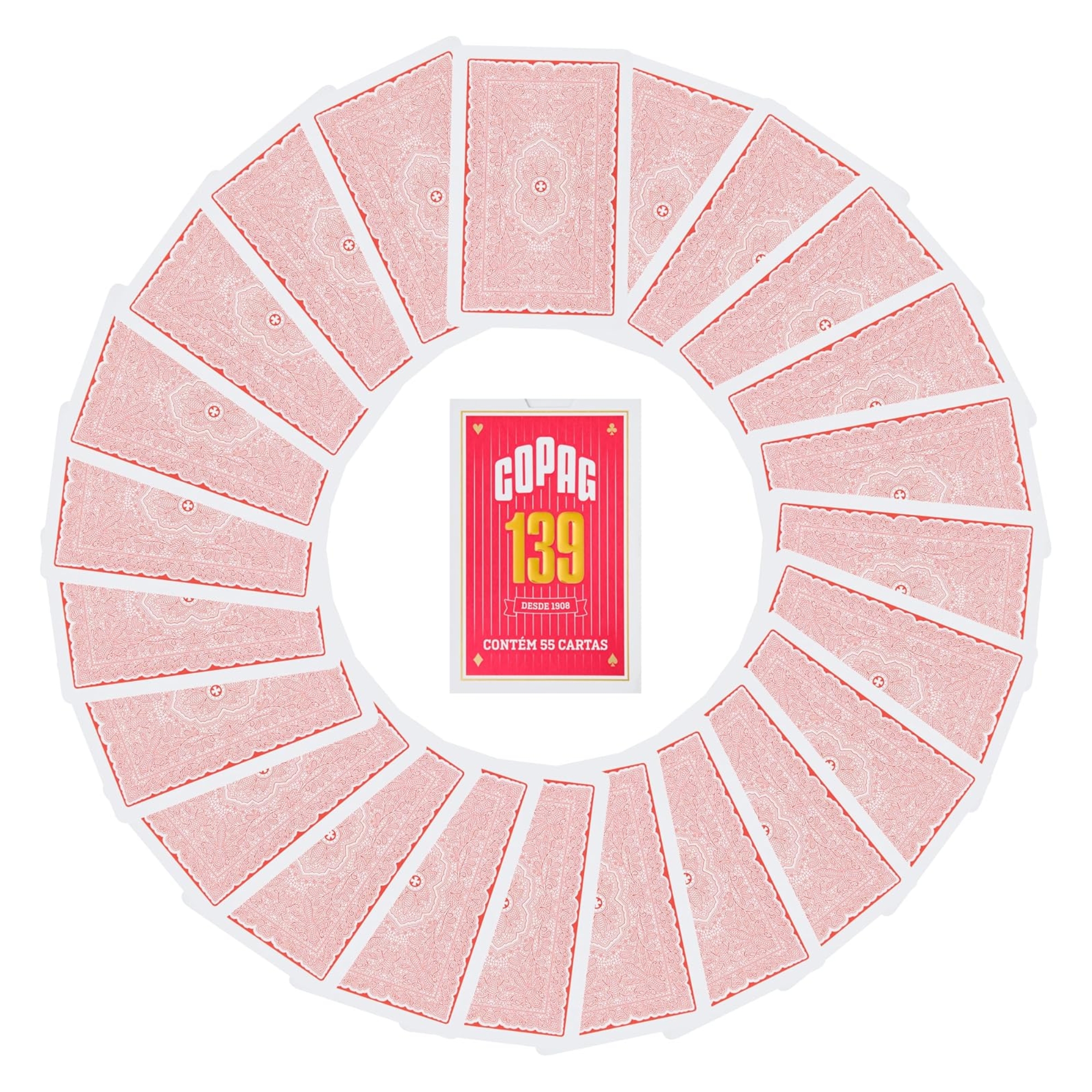 Kit 2 Baralhos 139 Naipe Convencional 55 Cartas Copag - 91016 CARTUCHO