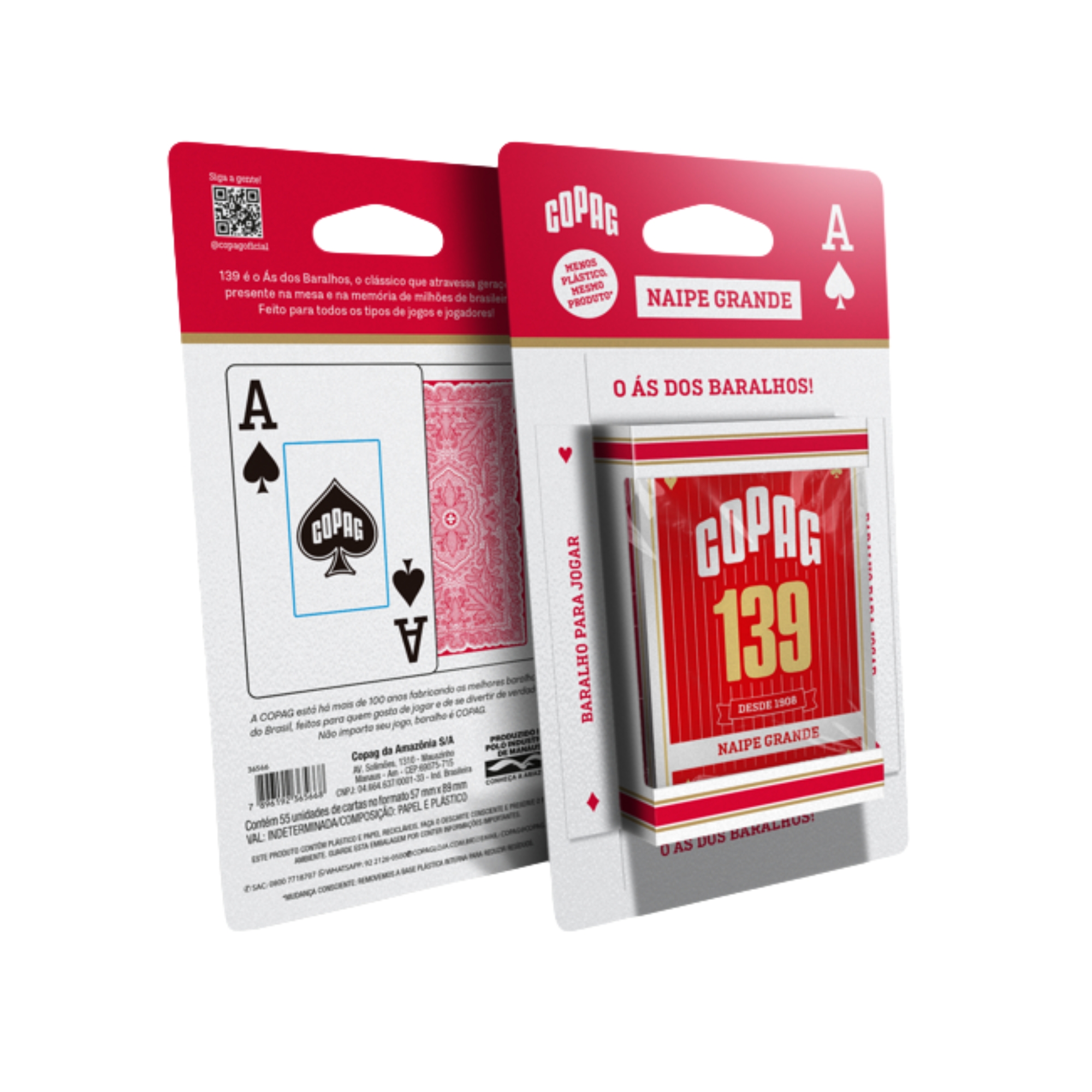 Kit 6 Baralhos 139 Naipe Grande 55 Cartas Copag - 36567 BLISTER