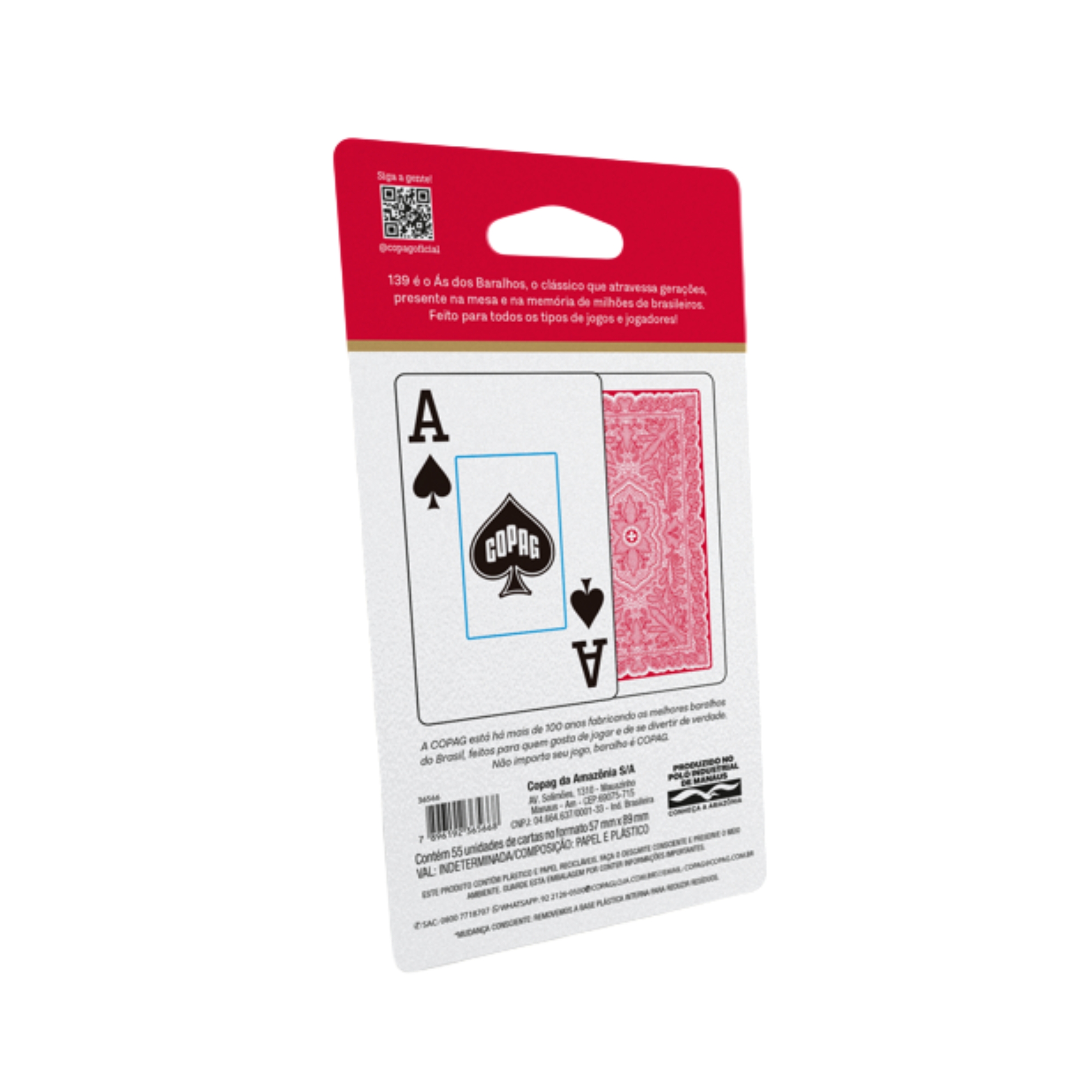 Kit 6 Baralhos 139 Naipe Grande 55 Cartas Copag - 36567 BLISTER