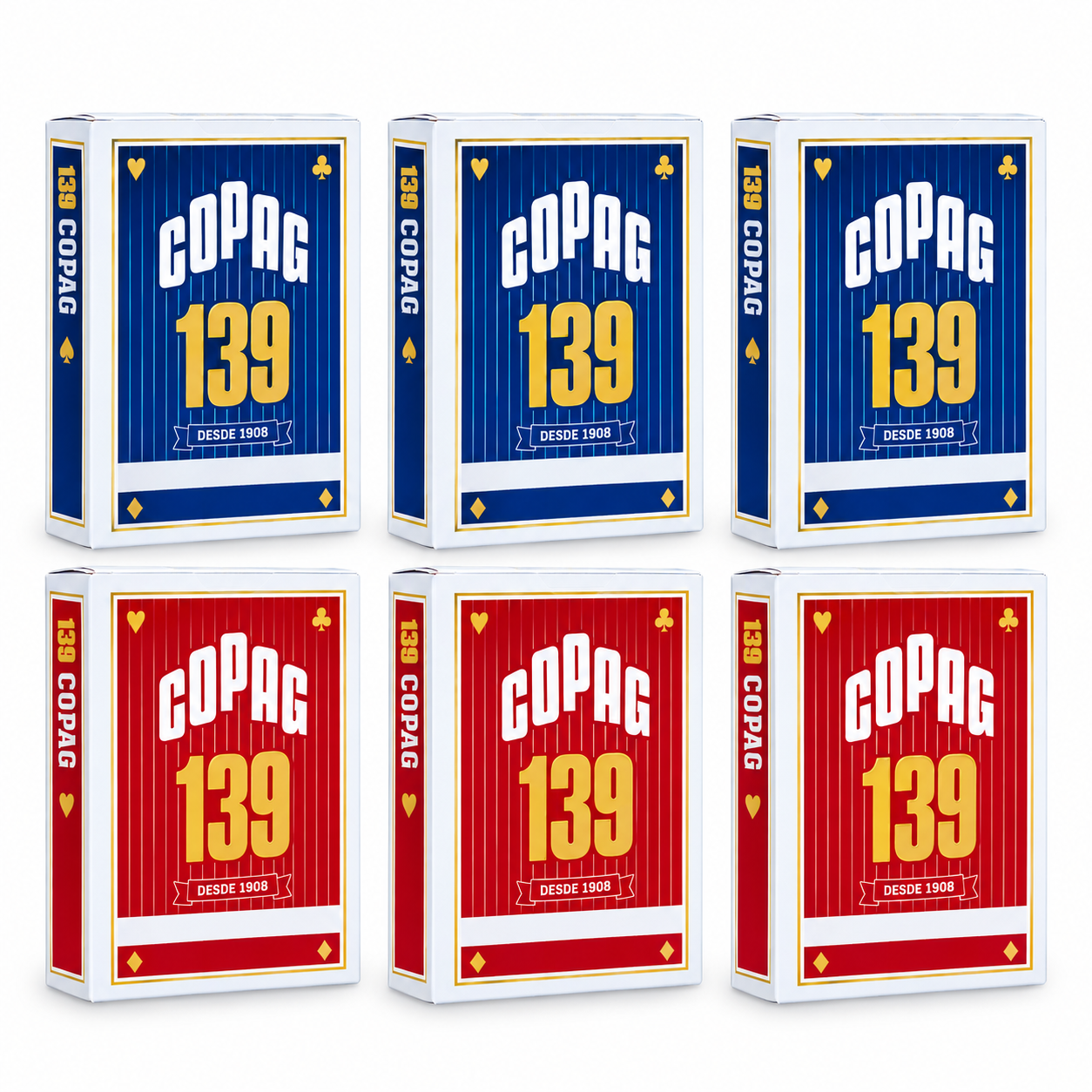 Kit 6 Baralho 139 Naipe Grande Copag - 91026 CARTUCHO