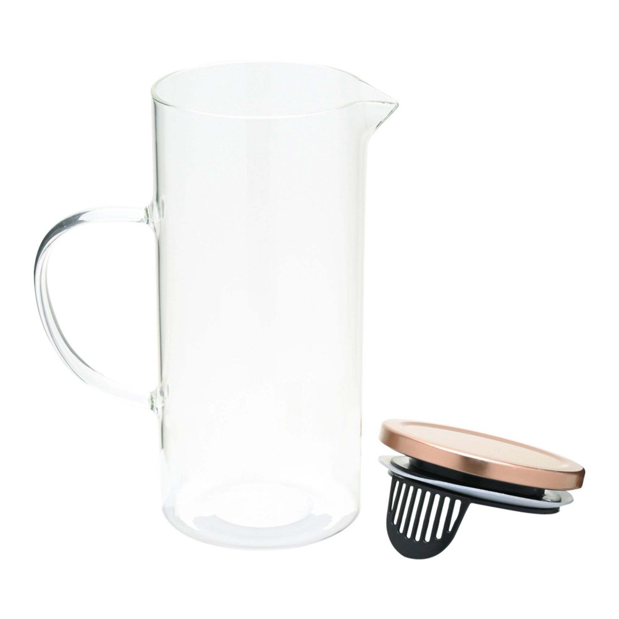 Jarra de Vidro Borossilicato 1,3L com Tampa de Bambu Mimo Style - 6393