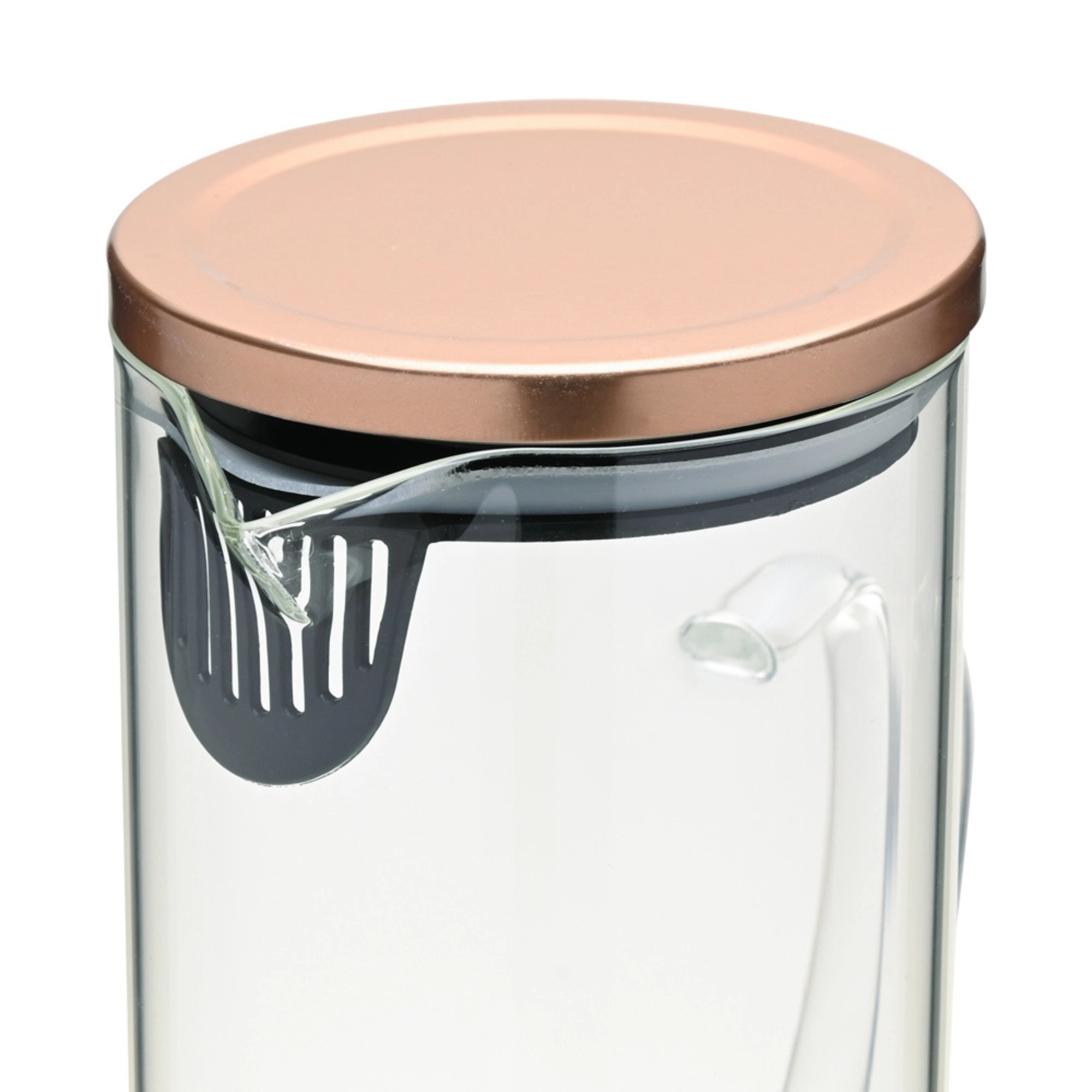 Jarra de Vidro Borossilicato 1,3L com Tampa de Bambu Mimo Style - 6393