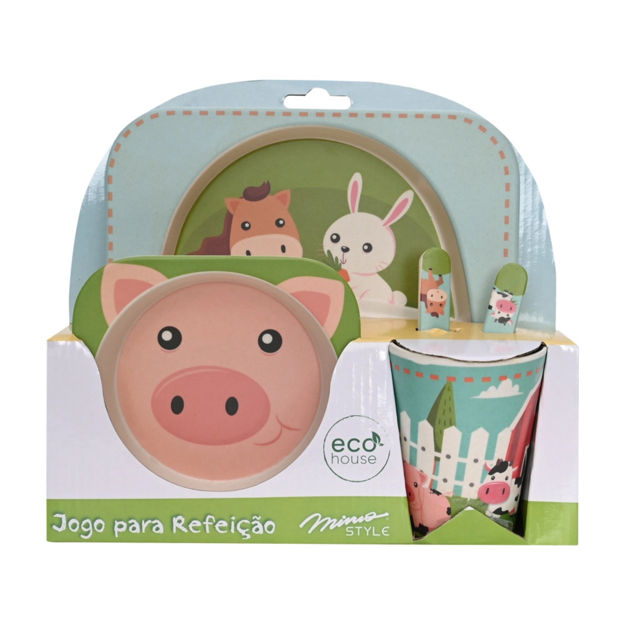 Jogo de Refeição Infantil Eco Friendly c/ 5 Peças Mimo Style - 7226