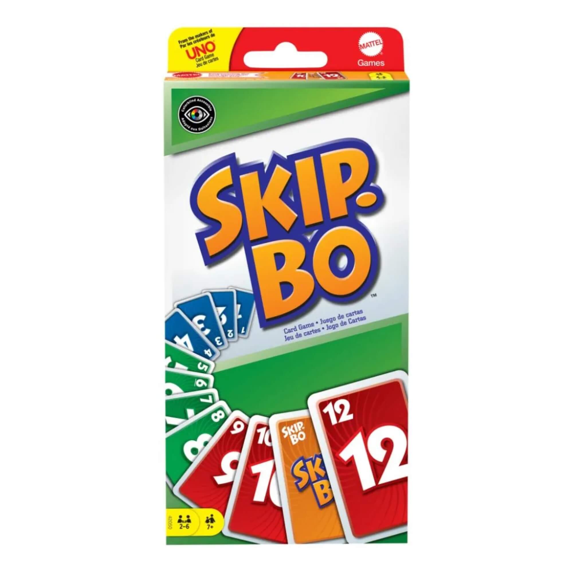 Jogo de Cartas Skip-Bo - 2 a 6 jogadores Mattel - 915818